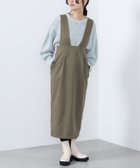 【ビームス ウイメン/BEAMS】の後ボタン ジャンパースカート OLIVE|ID: prp329100004885893 ipo3291000000036475360