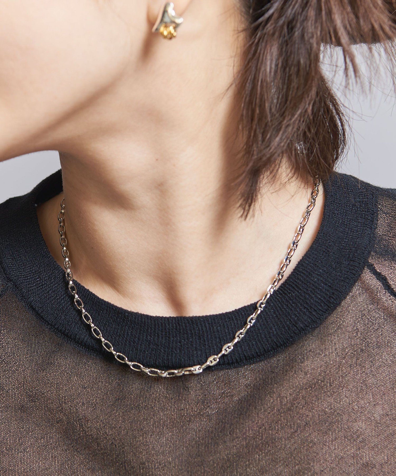 【ビューティ&ユース ユナイテッドアローズ/BEAUTY&YOUTH / UNITED ARROWS】のメタル スマートチェーン ネックレス インテリア・キッズ・メンズ・レディースファッション・服の通販 founy(ファニー) 　ファッション　Fashion　レディースファッション　Fashion for Women　ジュエリー　Jewelry　ネックレス　Necklaces & Pendants　おすすめ　Recommended / Our Picks　カットソー　Cut and Sewn Top　スマート　Smart, Elegant　チェーン　Chain, Chain Strap　ネックレス　Necklace, Pendant Necklace　メタリック　Metallic, Shiny Finish　メタル　Metal, Metal Parts　SILVER|ID: prp329100004885950 ipo3291000000036476319