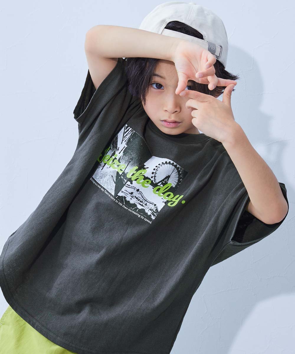 【デビロック/devirock / KIDS】の綿100% デビラボ スーパーBIGシルエット プリント半袖Tシャツ 子供服 キッズ 26SS インテリア・キッズ・メンズ・レディースファッション・服の通販 founy(ファニー) 　ファッション　Fashion　キッズファッション　Fashion for Kids　トレンド　Trend, Trending Now　プリント　Print, Printed Pattern　ベーシック　Basic, Essential　半袖　Short Sleeve, Half Sleeve　おすすめ　Recommended / Our Picks　夏　Summer　2026年　2026　004-フォト-スミクロ|ID: prp329100004888061 ipo3291000000036502834