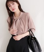 【ナチュラルクチュール/natural couture】の袖口パールノット結び6分袖ブラウス 人気、トレンドファッション・服の通販 founy(ファニー) ファッション Fashion レディースファッション Fashion for Women トップス・カットソー Cut & Sew Tops シャツ・ブラウス・オフィスカジュアル Elegant Blouses & Button-Ups スリーブ Sleeve, Long Sleeve / Short Sleeve バルーン Balloon, Balloon Silhouette パール Pearl, Pearl Accent ロング Long, Long-Length 再入荷 Restock / Back in Stock ビジネス 仕事 通勤 Business / Work / Commuting 2026年 2026 thumbnail ピンクベージュ|ID: prp329100004888086 ipo3291000000036502947