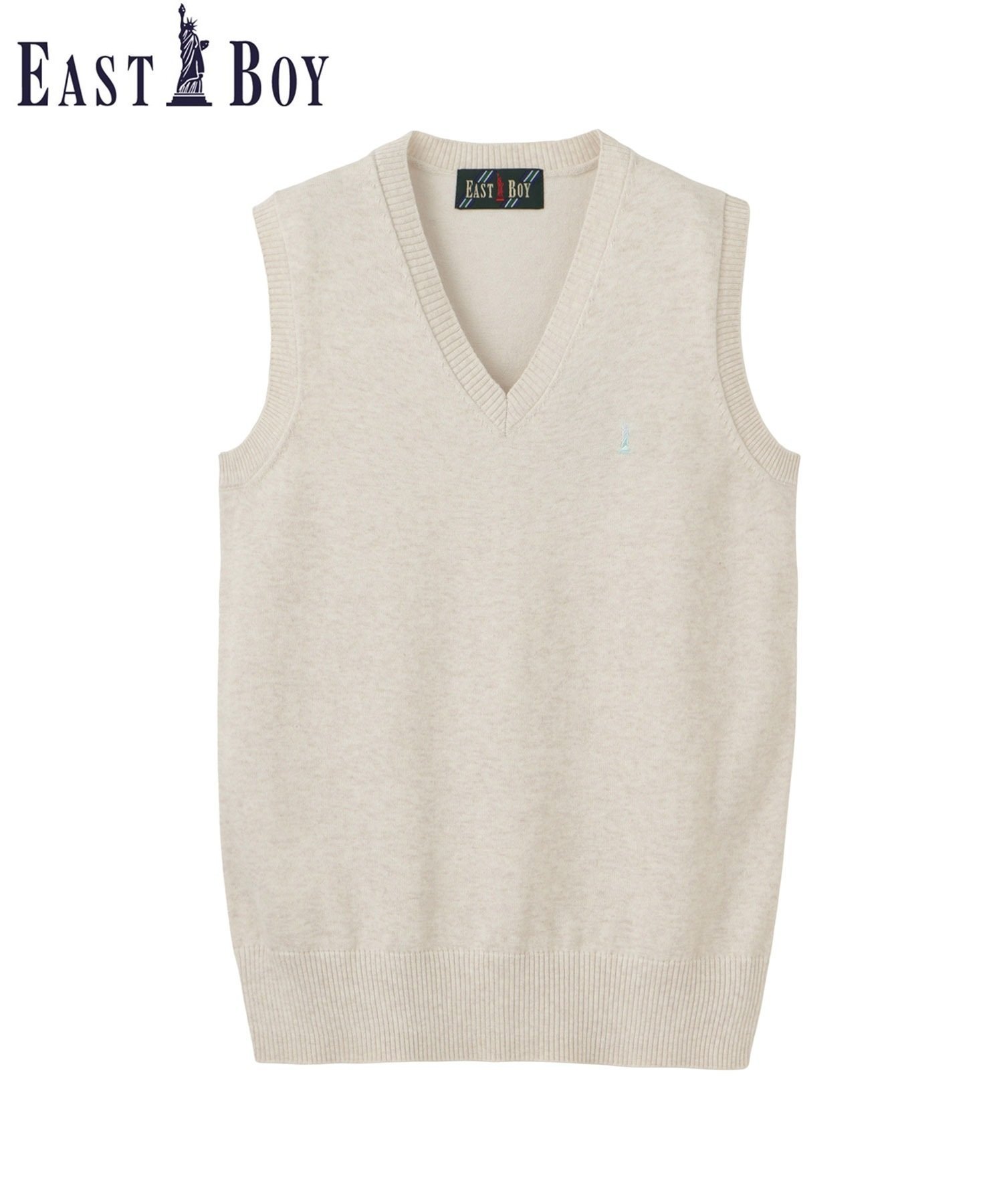 【イーストボーイ/EASTBOY】のベスト COOLMAX 綿 12G ミント女神 夏用 スクール ニット 制服 通学 インテリア・キッズ・メンズ・レディースファッション・服の通販 founy(ファニー) 　ファッション　Fashion　レディースファッション　Fashion for Women　アウター　Coat / Outerwear Collection　トップス・カットソー　Cut & Sew Tops　ニット　Knit Tops & Sweaters　ベスト&ジレ / 重ね着スタイル　Vests & Gilets　インナー　Innerwear　ハーフ　Half, Half-Length　バランス　Balance, Style Balance　ベスト　Vest, Waistcoat　ポケット　Pocket, Pocket Detail　リボン　Ribbon, Bow　おすすめ　Recommended / Our Picks　夏　Summer　オートミール|ID: prp329100004888120 ipo3291000000036503387