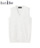 【イーストボーイ/EASTBOY】のベスト COOLMAX 綿 12G ミント女神 夏用 スクール ニット 制服 通学 オフホワイト|ID: prp329100004888120 ipo3291000000036503389