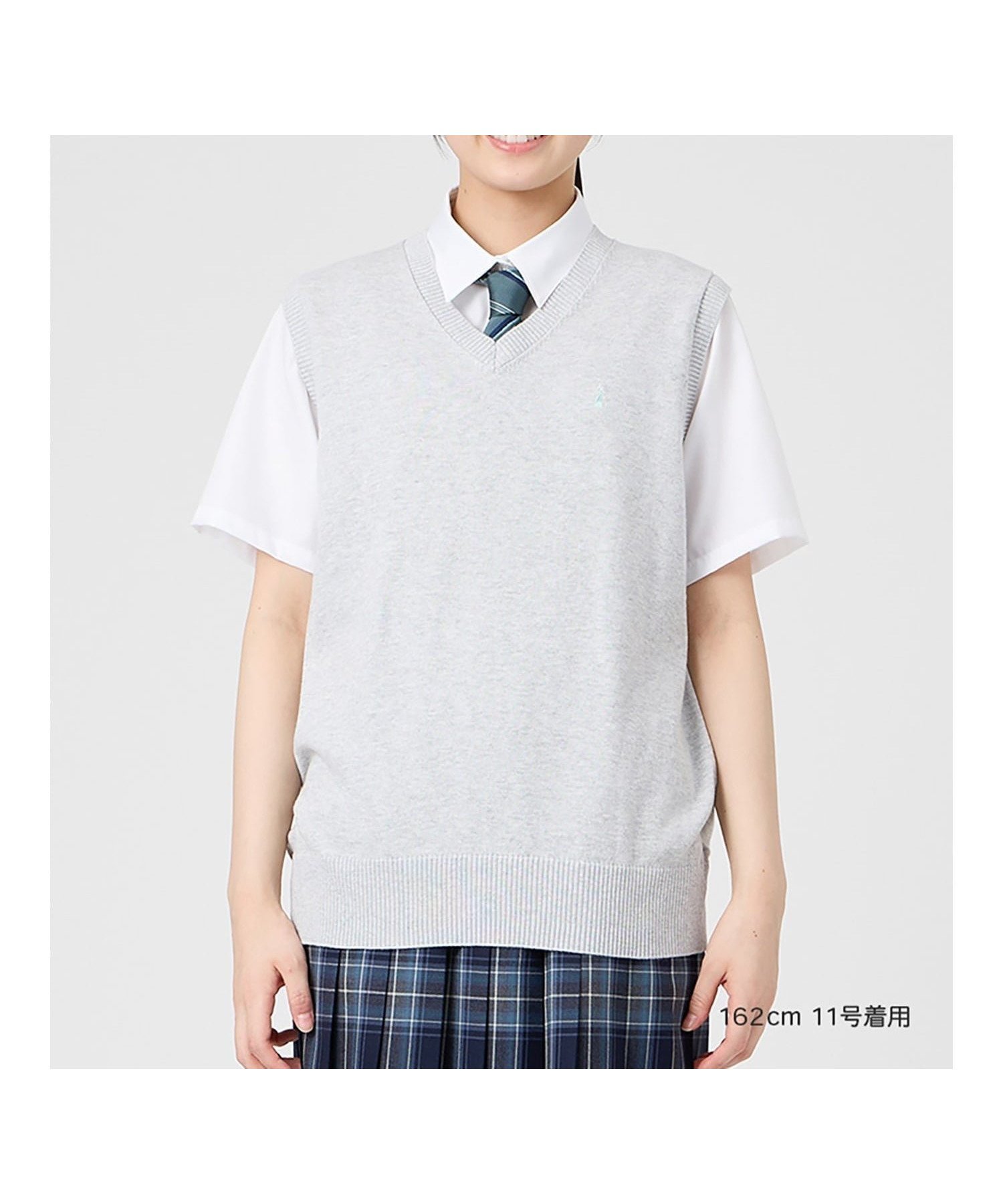 【イーストボーイ/EASTBOY】のベスト COOLMAX 綿 12G ミント女神 夏用 スクール ニット 制服 通学 インテリア・キッズ・メンズ・レディースファッション・服の通販 founy(ファニー) 　ファッション　Fashion　レディースファッション　Fashion for Women　アウター　Coat / Outerwear Collection　トップス・カットソー　Cut & Sew Tops　ニット　Knit Tops & Sweaters　ベスト&ジレ / 重ね着スタイル　Vests & Gilets　インナー　Innerwear　ハーフ　Half, Half-Length　バランス　Balance, Style Balance　ベスト　Vest, Waistcoat　ポケット　Pocket, Pocket Detail　リボン　Ribbon, Bow　おすすめ　Recommended / Our Picks　夏　Summer　ペールグレー|ID: prp329100004888120 ipo3291000000036503392