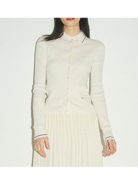 【ミラオーウェン/Mila Owen】のポロ衿リブニットカーディガン 人気、トレンドファッション・服の通販 founy(ファニー) ファッション Fashion レディースファッション Fashion for Women トップス・カットソー Cut & Sew Tops ニット Knit Tops & Sweaters カーディガン・羽織り Layered Style Cardigans カーディガン Cardigan, Knitwear シアー Sheer, See-Through スタイリッシュ Stylish, Fashionable スマート Smart, Elegant フロント Front, Front Design おすすめ Recommended / Our Picks |ID:prp329100004888127