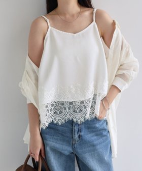 【アンドミー/andme】の【選べる着丈】サテン 裾レース キャミソール 人気、トレンドファッション・服の通販 founy(ファニー) ファッション Fashion レディースファッション Fashion for Women トップス・カットソー Cut & Sew Tops キャミソール&ノースリーブ Camisoles & Sleeveless Tops キャミソール Camisole, Spaghetti Strap Top サテン Satin, Glossy Fabric ジャケット Jacket, Outerwear スラックス Slacks, Dress Pants バランス Balance, Style Balance レース Lace, Lace Fabric おすすめ Recommended / Our Picks エレガント 上品 Elegant |ID:prp329100004888130