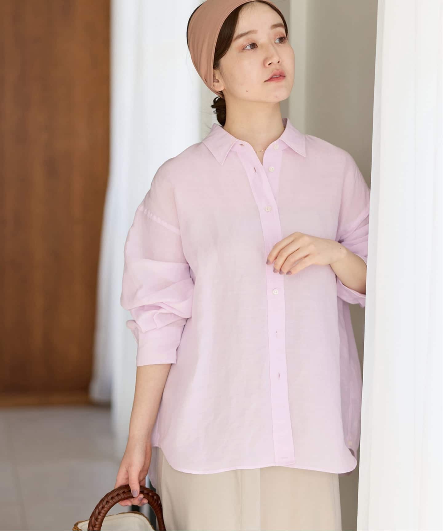 【イエナ/IENA】のラミーリヨセル2wayシャツ インテリア・キッズ・メンズ・レディースファッション・服の通販 founy(ファニー) 　ファッション　Fashion　レディースファッション　Fashion for Women　トップス・カットソー　Cut & Sew Tops　シャツ・ブラウス・オフィスカジュアル　Elegant Blouses & Button-Ups　2026年　2026　カシュクール　Wrap Design　定番　Standard, Basic Item　ピンク|ID: prp329100004888140 ipo3291000000036503607