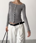 【キャナルジーン/CANAL JEAN】のEl mar リブオフショルロングTシャツ 人気、トレンドファッション・服の通販 founy(ファニー) ファッション Fashion レディースファッション Fashion for Women トップス・カットソー Cut & Sew Tops シャツ・ブラウス・オフィスカジュアル Elegant Blouses & Button-Ups ロングTシャツ・Tシャツ Longline T-Shirts & Tees スラックス Slacks, Dress Pants デコルテ Décolleté, Neckline デニム Denim, Jeans Material ロング Long, Long-Length thumbnail グレー|ID: prp329100004888169 ipo3291000000036503889