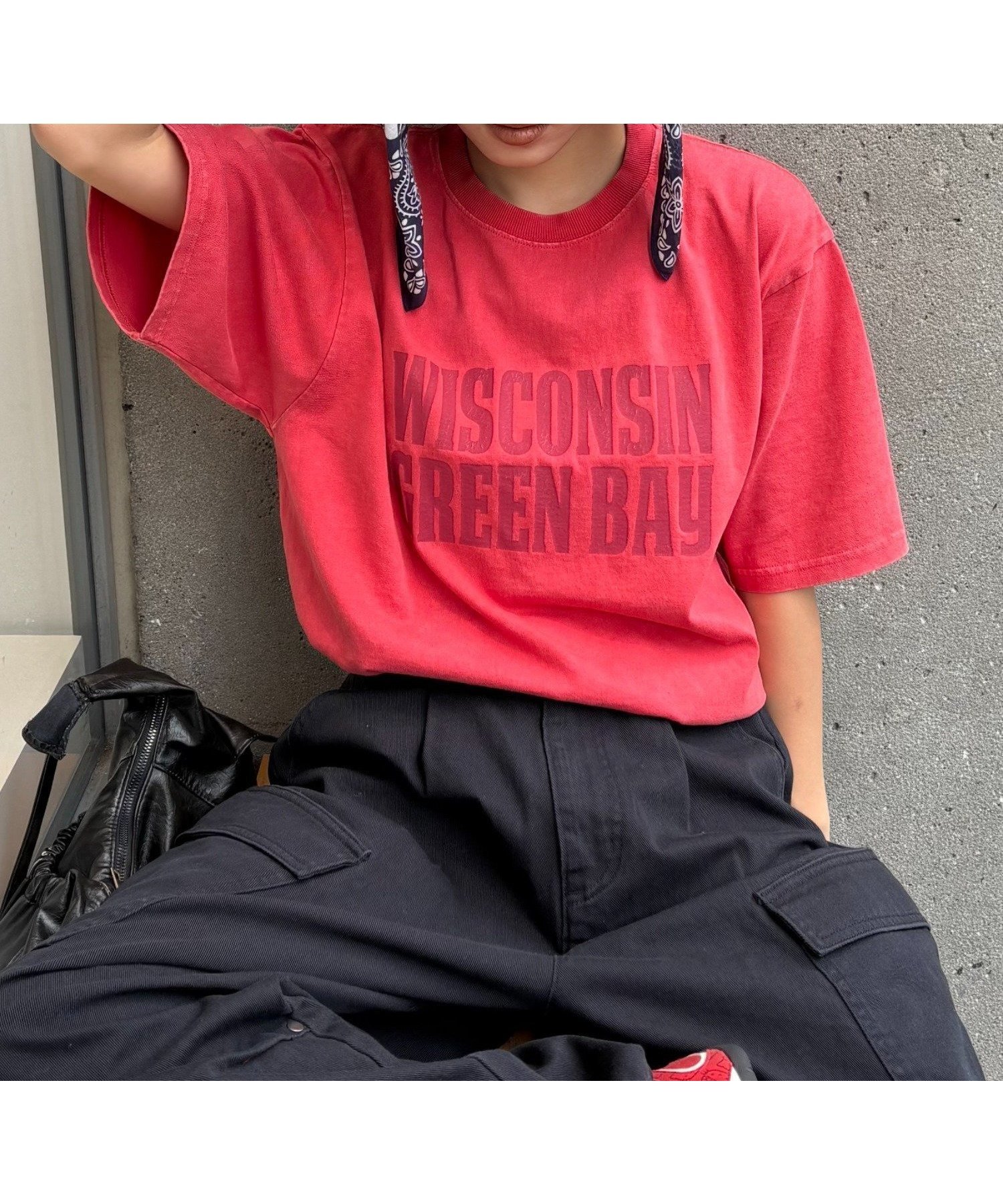 【チャオパニックティピー/CIAOPANIC TYPY】の【UNISEX】アシッドウォッシュ加工ロゴTEE インテリア・キッズ・メンズ・レディースファッション・服の通販 founy(ファニー) 　ファッション　Fashion　レディースファッション　Fashion for Women　ウォッシュ　Washed Finish　ヴィンテージ　Vintage Style　カーゴパンツ　Cargo Pants, Utility Pants　スウェット / スエット　Sweatshirt, Sweatwear　フリル　Frill, Ruffle　プリント　Print, Printed Pattern　ユニセックス　Unisex, Genderless　ワイド　Wide, Wide Fit　おすすめ　Recommended / Our Picks　レッド|ID: prp329100004888188 ipo3291000000036504051