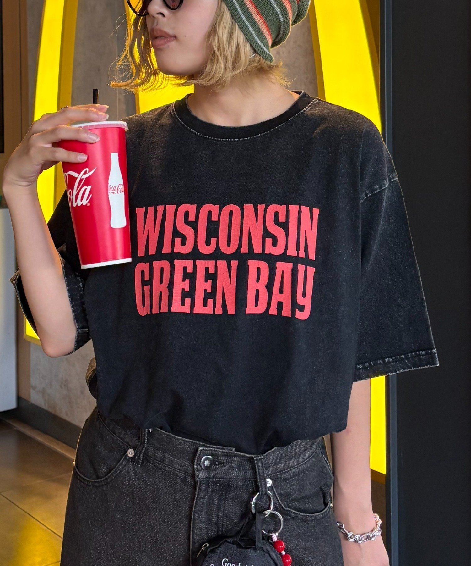 【チャオパニックティピー/CIAOPANIC TYPY】の【UNISEX】アシッドウォッシュ加工ロゴTEE インテリア・キッズ・メンズ・レディースファッション・服の通販 founy(ファニー) 　ファッション　Fashion　レディースファッション　Fashion for Women　ウォッシュ　Washed Finish　ヴィンテージ　Vintage Style　カーゴパンツ　Cargo Pants, Utility Pants　スウェット / スエット　Sweatshirt, Sweatwear　フリル　Frill, Ruffle　プリント　Print, Printed Pattern　ユニセックス　Unisex, Genderless　ワイド　Wide, Wide Fit　おすすめ　Recommended / Our Picks　ブラック|ID: prp329100004888188 ipo3291000000036504056