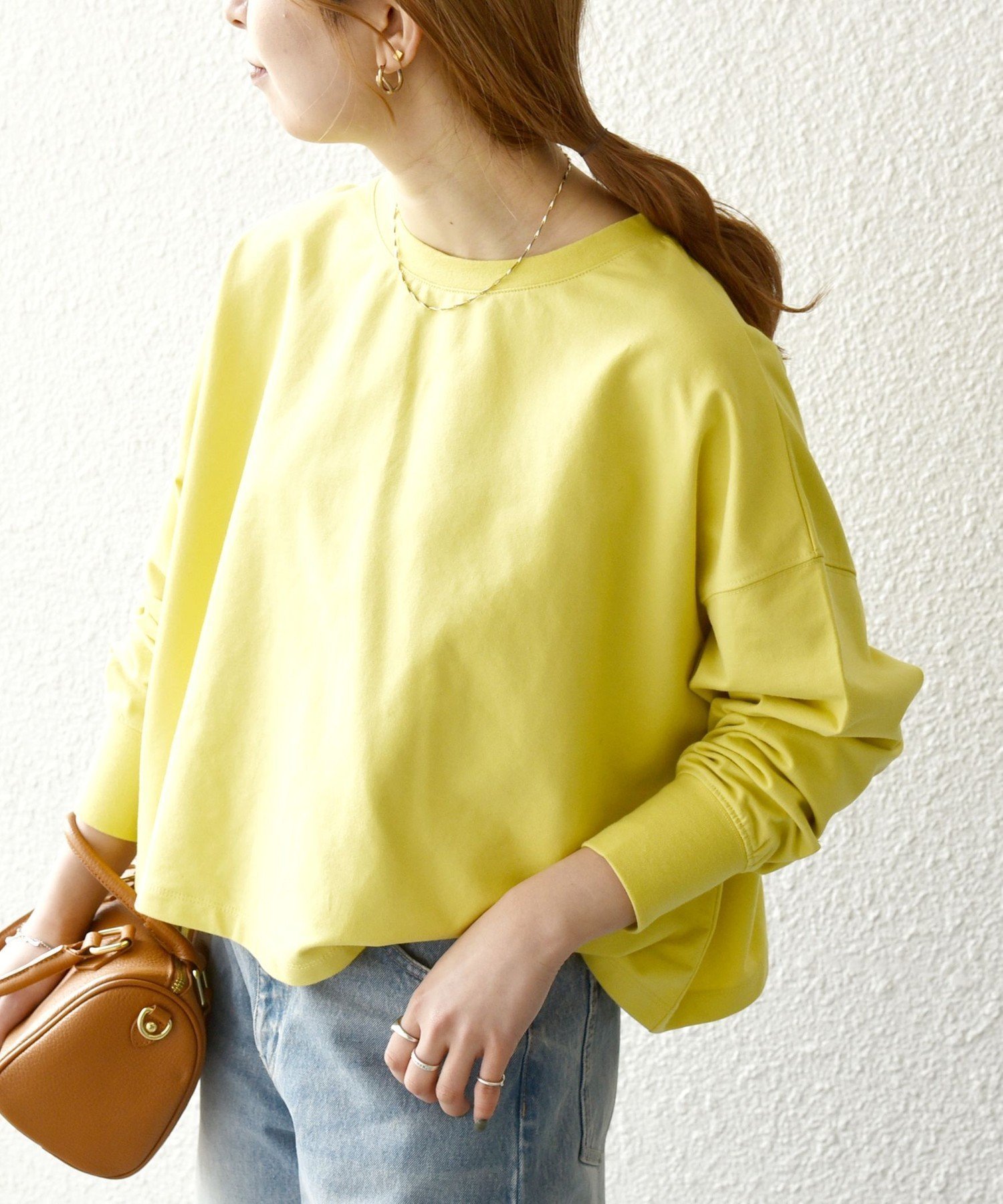 【シップス フォー ウィメン/SHIPS】のSHIPS any 洗濯機可能 インレイ ロングスリーブ コンパクト プルオーバー インテリア・キッズ・メンズ・レディースファッション・服の通販 founy(ファニー) 　ファッション　Fashion　レディースファッション　Fashion for Women　トップス・カットソー　Cut & Sew Tops　カジュアルプルオーバー・ニットトップス　Pullovers & Knit Tops / Casual Pullovers　アクセサリー　Fashion Accessories　イエロー　Yellow　洗える　Machine Washable　カットソー　Cut and Sewn Top　コンパクト　Compact, Small Size　ショート　Short, Short Length　シンプル　Simple, Minimal　スリーブ　Sleeve, Long Sleeve / Short Sleeve　定番　Standard, Basic Item　ネックレス　Necklace, Pendant Necklace　バランス　Balance, Style Balance　ロング　Long, Long-Length　おすすめ　Recommended / Our Picks　ビジネス 仕事 通勤　Business / Work / Commuting　2026年　2026　イエロー|ID: prp329100004888212 ipo3291000000036504225