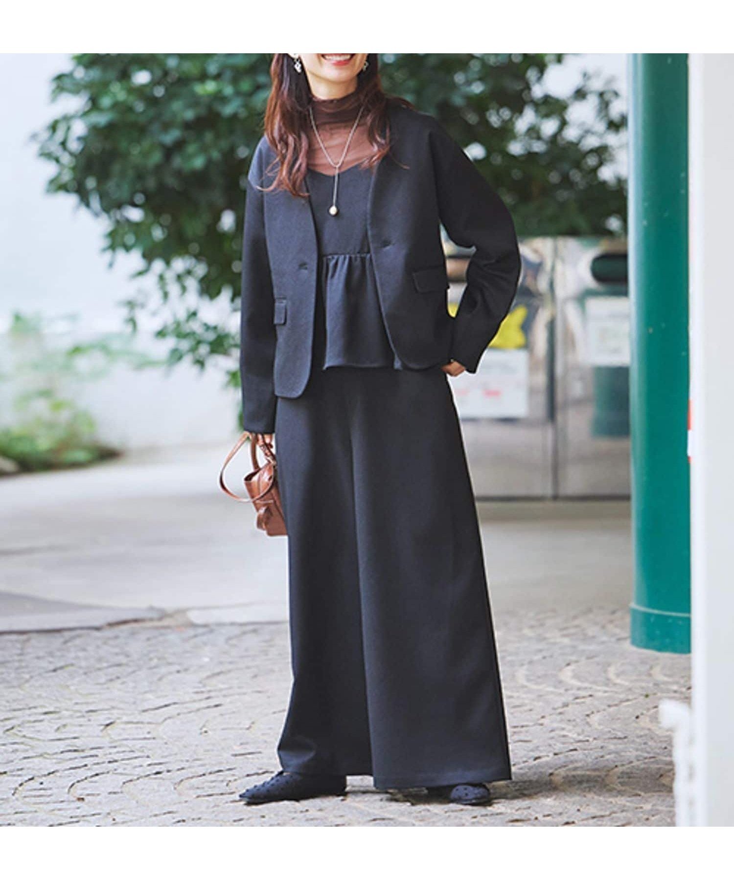 【スタディオ クリップ/studio CLIP】の【WEB限定】アイロンいらずジャケットセット《オケージョン2026SS》 インテリア・キッズ・メンズ・レディースファッション・服の通販 founy(ファニー) 　ファッション　Fashion　レディースファッション　Fashion for Women　アウター　Coat / Outerwear Collection　レディースジャケット・軽アウター　Jackets　オケージョン　Occasion Wear　今季　This Season, Current Season　ジャケット　Jacket, Outerwear　ストレート　Straight, Straight Cut　スニーカー　Sneakers, Trainers　セットアップ　Set-Up, Coordinated Outfit　ツイル　Twist, Twisted Detail　定番　Standard, Basic Item　人気　Popular, Best Seller　バランス　Balance, Style Balance　パターン　Pattern, Design Print　パール　Pearl, Pearl Accent　フォーマル　Formal, Dressy　ワイド　Wide, Wide Fit　おすすめ　Recommended / Our Picks　セレモニー　Ceremony　入学式　Entrance Ceremony　卒業式　Graduation Ceremony　結婚式　Wedding　2026年　2026　ブラック19|ID: prp329100004888235 ipo3291000000036504411