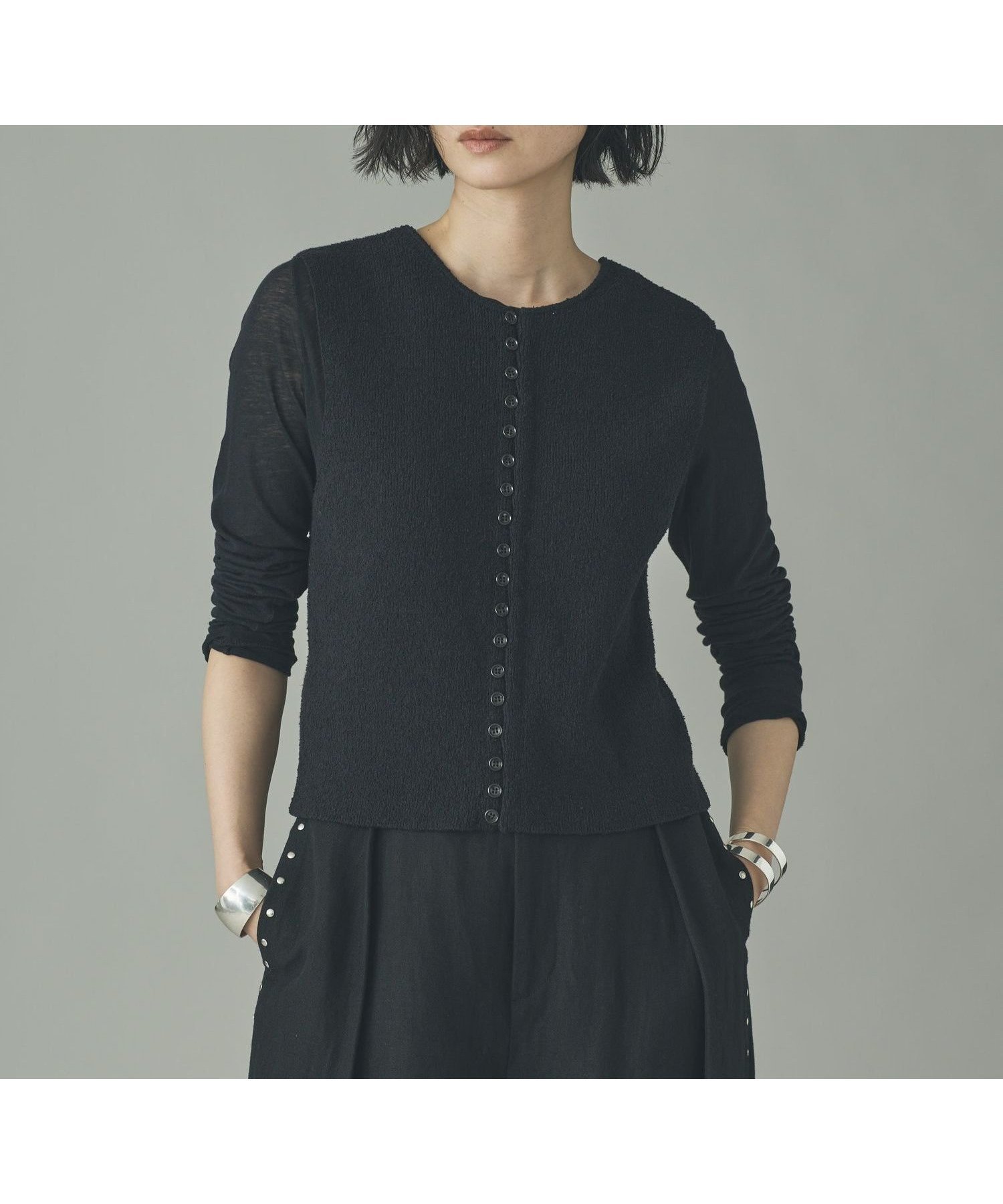 【カレンソロジー/Curensology】の2WAYフリゼニットベスト インテリア・キッズ・メンズ・レディースファッション・服の通販 founy(ファニー) 　ファッション　Fashion　レディースファッション　Fashion for Women　アウター　Coat / Outerwear Collection　トップス・カットソー　Cut & Sew Tops　ニット　Knit Tops & Sweaters　ベスト&ジレ / 重ね着スタイル　Vests & Gilets　エレガント 上品　Elegant　タンク　Tank Top, Sleeveless Top　バランス　Balance, Style Balance　フロント　Front, Front Design　ベスト　Vest, Waistcoat　リネン　Linen, Linen Fabric　夏　Summer　ブラック|ID: prp329100004888237 ipo3291000000036504436