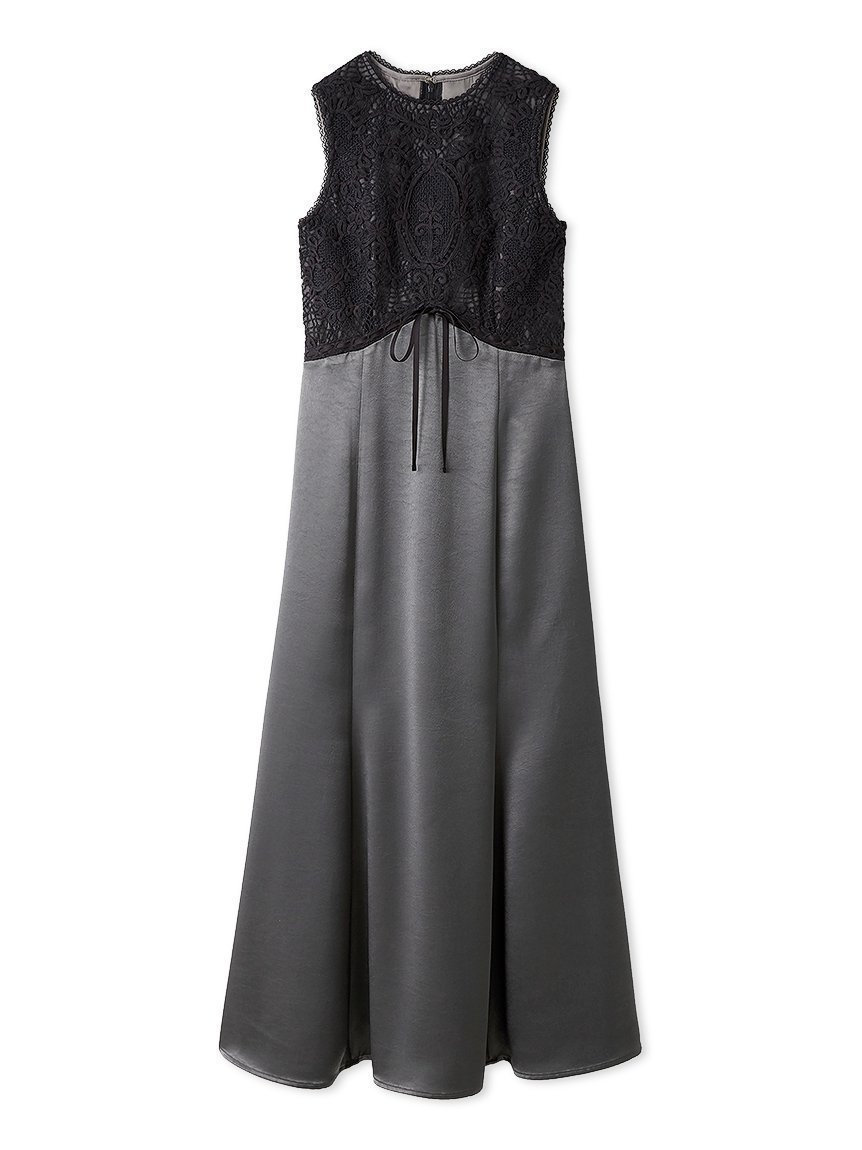 【リリーブラウン/Lily Brown】のエンブロイダリーヴィンテージサテンドレス 人気、トレンドファッション・服の通販 founy(ファニー) 　ファッション　Fashion　レディースファッション　Fashion for Women　ワンピース　Dresses　フォーマル・パーティードレス・結婚式用ドレス　Elegant & Casual Dresses　サテン　Satin, Glossy Fabric　スマート　Smart, Elegant　ドレス　Dress, One-Piece　フォーマル　Formal, Dressy　フレア　Flare, Flared　リボン　Ribbon, Bow　レース　Lace, Lace Fabric　ロング　Long, Long-Length　エレガント 上品　Elegant　 other-1|ID: prp329100004888260 ipo3291000000036504578