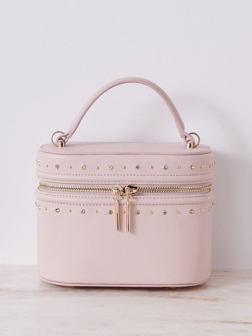 【セルフォード/CELFORD】の【リュタン】ビジュースタッズバニティバッグ インテリア・キッズ・メンズ・レディースファッション・服の通販 founy(ファニー) 　ファッション　Fashion　レディースファッション　Fashion for Women　バッグ　Bags　スマホ　Smartphone, Mobile Device　スマート　Smart, Elegant　チェック　Check, Plaid, Tartan　ポケット　Pocket, Pocket Detail　エレガント 上品　Elegant　今季　This Season, Current Season　LPNK[061]|ID: prp329100004888297 ipo3291000000036504878