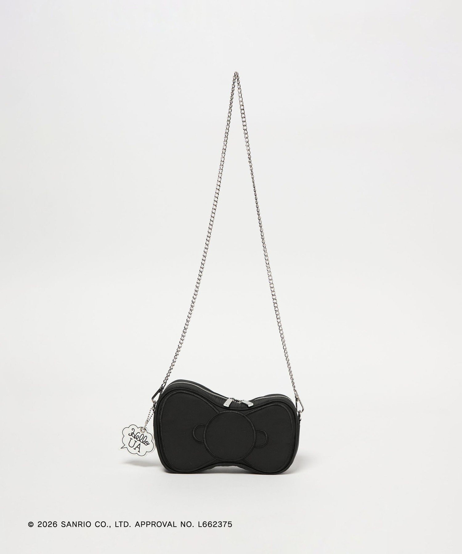 【ユナイテッドアローズ/UNITED ARROWS】のHELLO KITTY * UNITED ARROWS リボン ショルダーバッグ インテリア・キッズ・メンズ・レディースファッション・服の通販 founy(ファニー) 　ファッション　Fashion　レディースファッション　Fashion for Women　バッグ　Bags　ショルダー　Shoulder, Shoulder Strap　チェーン　Chain, Chain Strap　チャーム　Charm, Pendant　フォルム　Silhouette, Form　ポーチ　Pouch, Small Case　別注　Limited Edition, Custom Order　モチーフ　Motif, Design Theme　リボン　Ribbon, Bow　BLACK|ID: prp329100004888330 ipo3291000000036505084