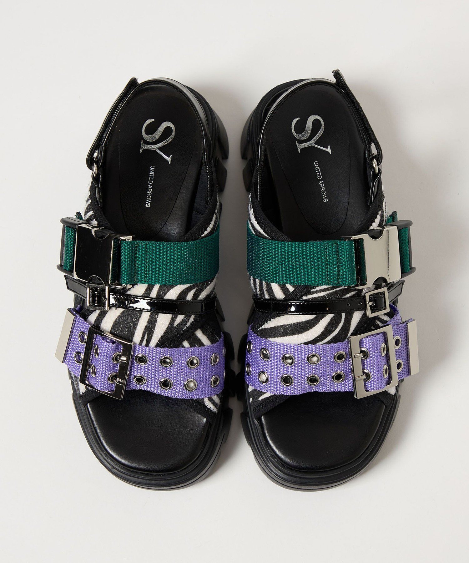 【ユナイテッドアローズ/UNITED ARROWS】のSY マルチベルト サンダル50 インテリア・キッズ・メンズ・レディースファッション・服の通販 founy(ファニー) 　ファッション　Fashion　レディースファッション　Fashion for Women　ベルト&ウエストマーク　Belts & Waist Accessories　エナメル　Patent Leather　コンビ　Combo, Combination Style　サンダル　Sandals, Summer Shoes　シューズ　Shoes, Footwear　シルバー　Silver, Metallic Silver　ソックス　Socks, Hosiery　パープル　Purple, Violet　リアル　Real, Realistic　アウトレット　Outlet / Clearance　おすすめ　Recommended / Our Picks　その他1|ID: prp329100004888353 ipo3291000000036505230