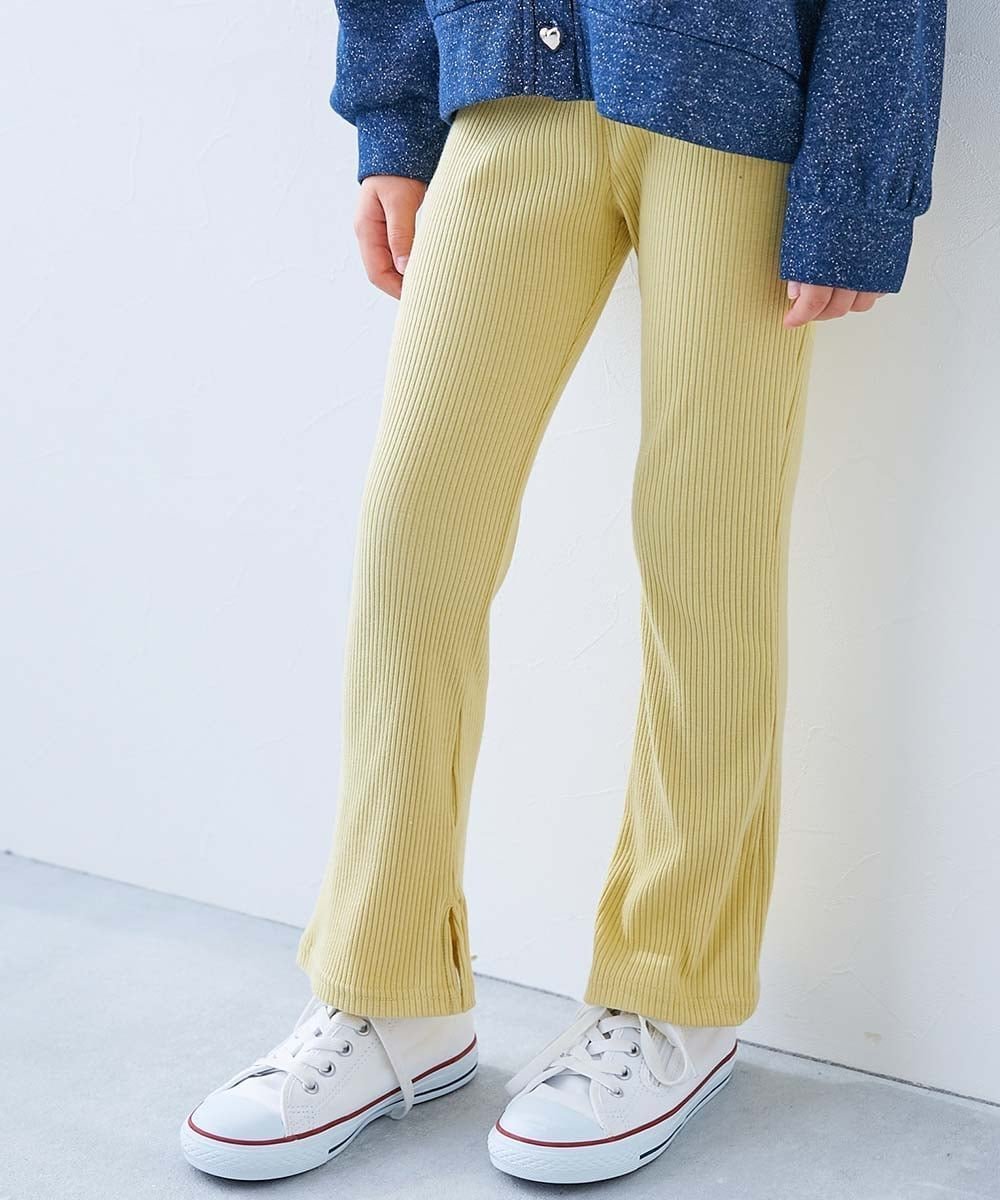 【デビロック/devirock / KIDS】のすらっと脚長 リブフレアパンツ 子供服 キッズ 女の子 ウエストゴム 26SS インテリア・キッズ・メンズ・レディースファッション・服の通販 founy(ファニー) 　ファッション　Fashion　キッズファッション　Fashion for Kids　ボトムス　Bottoms　春　Spring　秋　Autumn　カットソー　Cut and Sewn Top　スウェット / スエット　Sweatshirt, Sweatwear　チュニック　Tunic, Long Top　トレンド　Trend, Trending Now　冬　Winter / This Winter　おすすめ　Recommended / Our Picks　2026年　2026　Sイエロー|ID: prp329100004889046 ipo3291000000036520752