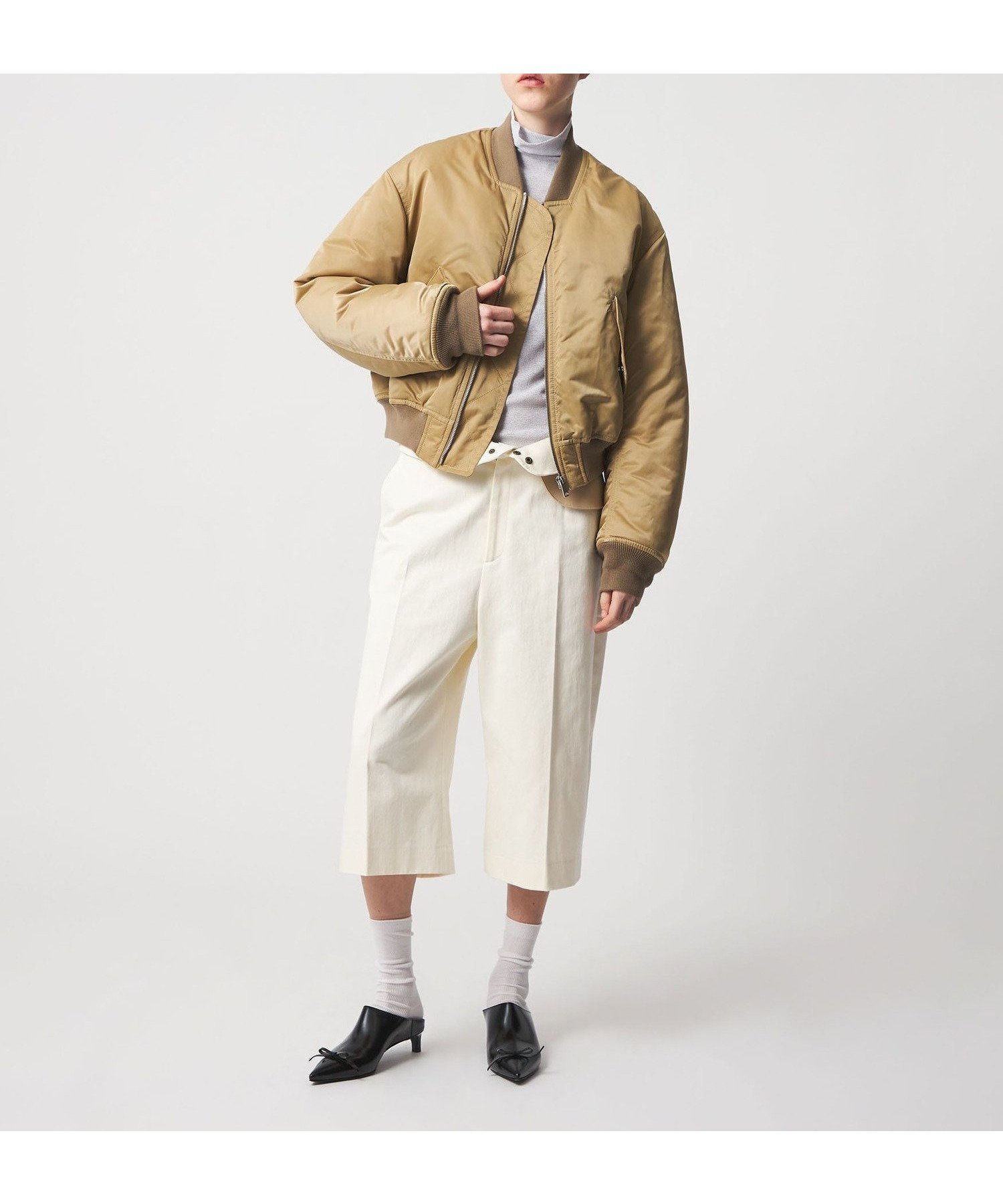 【ビューティ&ユース ユナイテッドアローズ/BEAUTY&YOUTH / UNITED ARROWS】の6(ROKU) ナイロン ツイル MA-1 ブルゾン 26SS インテリア・キッズ・メンズ・レディースファッション・服の通販 founy(ファニー) 　ファッション　Fashion　レディースファッション　Fashion for Women　アウター　Coat / Outerwear Collection　ブルゾンジャケット・スポーティアウター　Blouson Jackets　MA-1ジャケット　MA-1 Bomber Jackets / Flight Jackets　2026年　2026　ツイル　Twist, Twisted Detail　バランス　Balance, Style Balance　ブルゾン　Blouson, Bomber Jacket　ミリタリー　Military, Army Style　モチーフ　Motif, Design Theme　エレガント 上品　Elegant　BEIGE|ID: prp329100004889049 ipo3291000000036520806