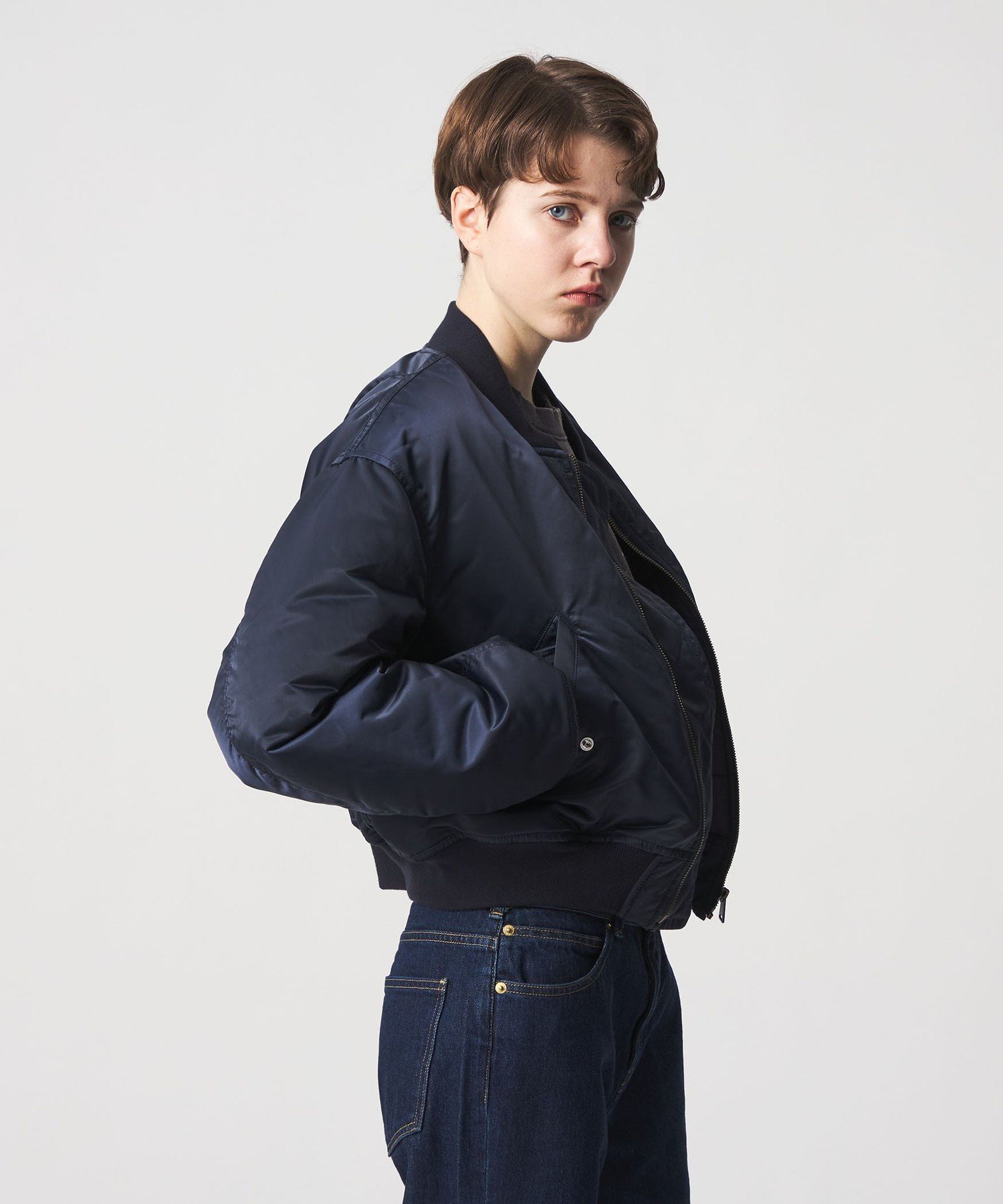 【ビューティ&ユース ユナイテッドアローズ/BEAUTY&YOUTH / UNITED ARROWS】の6(ROKU) ナイロン ツイル MA-1 ブルゾン 26SS インテリア・キッズ・メンズ・レディースファッション・服の通販 founy(ファニー) 　ファッション　Fashion　レディースファッション　Fashion for Women　アウター　Coat / Outerwear Collection　ブルゾンジャケット・スポーティアウター　Blouson Jackets　MA-1ジャケット　MA-1 Bomber Jackets / Flight Jackets　2026年　2026　ツイル　Twist, Twisted Detail　バランス　Balance, Style Balance　ブルゾン　Blouson, Bomber Jacket　ミリタリー　Military, Army Style　モチーフ　Motif, Design Theme　エレガント 上品　Elegant　NAVY|ID: prp329100004889049 ipo3291000000036520808