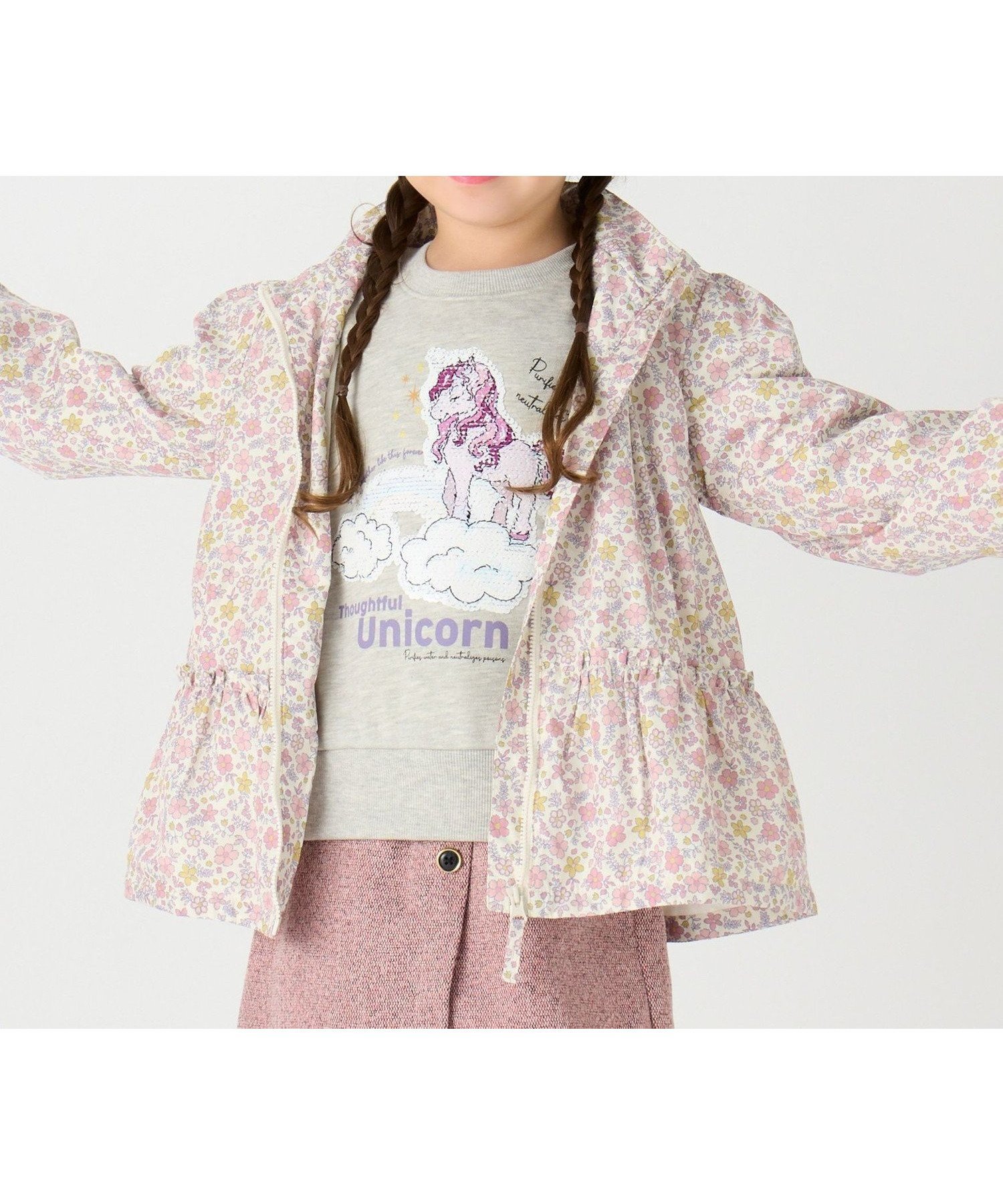 【シップス/SHIPS / KIDS】のSHIPS Colors 80~130cm /フラワープリント ジップフード ブルゾン インテリア・キッズ・メンズ・レディースファッション・服の通販 founy(ファニー) 　ファッション　Fashion　キッズファッション　Fashion for Kids　ギャザー　Gathered, Ruffled　コンパクト　Compact, Small Size　今季　This Season, Current Season　フラワー　Flower, Floral　ブルゾン　Blouson, Bomber Jacket　プリント　Print, Printed Pattern　メンズ　Men's, Menswear　ラベンダー　Lavender　ループ　Loop, Loop Knit　アウトレット　Outlet / Clearance　ビジネス 仕事 通勤　Business / Work / Commuting　オフホワイト|ID: prp329100004889052 ipo3291000000036520847