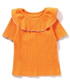 【エフオー オンラインストア/F.O.Online Store / KIDS】のWEB限定 ワッフルフリル衿Tシャツ 人気、トレンドファッション・服の通販 founy(ファニー) ファッション Fashion キッズファッション Fashion for Kids フリル Frill, Ruffle ワッフル Waffle, Waffle Knit 半袖 Short Sleeve, Half Sleeve thumbnail オレンジ|ID: prp329100004889053 ipo3291000000036520894