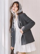 【リリーブラウン/Lily Brown】のダブルブレストジャケット 人気、トレンドファッション・服の通販 founy(ファニー) ファッション Fashion レディースファッション Fashion for Women アウター Coat / Outerwear Collection レディースジャケット・軽アウター Jackets ストライプ Stripe, Striped Pattern スマート Smart, Elegant セットアップ Set-Up, Coordinated Outfit 定番 Standard, Basic Item おすすめ Recommended / Our Picks エレガント 上品 Elegant thumbnail GRY[006]|ID: prp329100004889058 ipo3291000000036521019