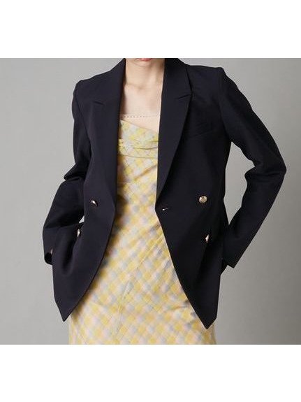 【リリーブラウン/Lily Brown】のダブルブレストジャケット インテリア・キッズ・メンズ・レディースファッション・服の通販 founy(ファニー) 　ファッション　Fashion　レディースファッション　Fashion for Women　アウター　Coat / Outerwear Collection　レディースジャケット・軽アウター　Jackets　ストライプ　Stripe, Striped Pattern　スマート　Smart, Elegant　セットアップ　Set-Up, Coordinated Outfit　定番　Standard, Basic Item　おすすめ　Recommended / Our Picks　エレガント 上品　Elegant　DNVY[090]|ID: prp329100004889058 ipo3291000000036521026
