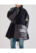 【ロデオクラウンズワイドボウル/RODEO CROWNS WIDE BOWL】の【UNISEX】カスタムリメイクモッズコート 人気、トレンドファッション・服の通販 founy(ファニー) ファッション Fashion レディースファッション Fashion for Women アウター Coat / Outerwear Collection コート・ロングコート・ピーコート Long Coats, Peacoats & More モッズコート・ミリタリー風アウター Mods & Field Coats ユニセックス Unisex, Genderless インナー Innerwear シンプル Simple, Minimal デニム Denim, Jeans Material パッチワーク Patchwork, Mixed Fabric プリント Print, Printed Pattern ボトム Bottoms, Lower Wear モッズコート Mods Coat, Military Parka ラバー Rubber, Rubber Sole リメイク Remake, Reconstructed ヴィンテージ Vintage Style thumbnail BLK|ID: prp329100004889065 ipo3291000000036521162