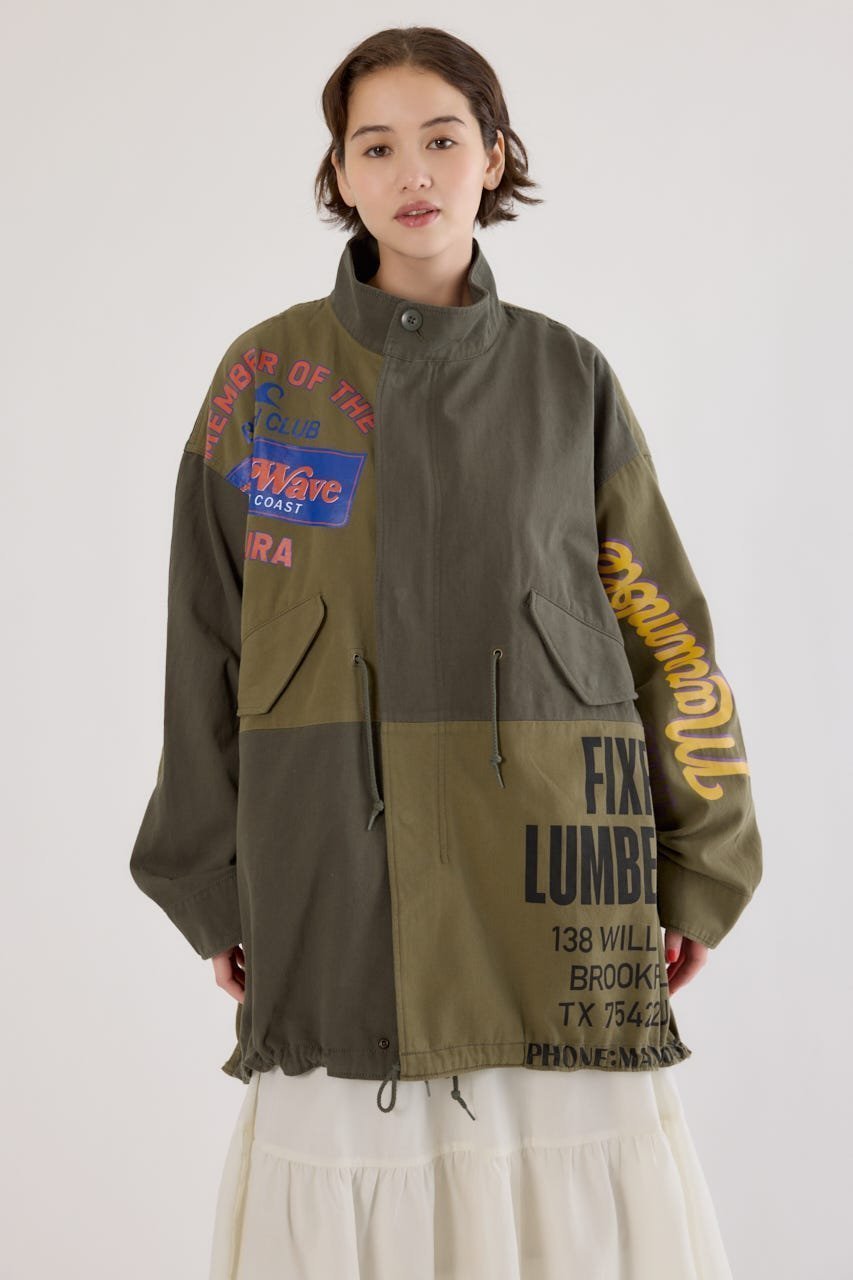 【ロデオクラウンズワイドボウル/RODEO CROWNS WIDE BOWL】の【UNISEX】カスタムリメイクモッズコート インテリア・キッズ・メンズ・レディースファッション・服の通販 founy(ファニー) 　ファッション　Fashion　レディースファッション　Fashion for Women　アウター　Coat / Outerwear Collection　コート・ロングコート・ピーコート　Long Coats, Peacoats & More　モッズコート・ミリタリー風アウター　Mods & Field Coats　ユニセックス　Unisex, Genderless　インナー　Innerwear　シンプル　Simple, Minimal　デニム　Denim, Jeans Material　パッチワーク　Patchwork, Mixed Fabric　プリント　Print, Printed Pattern　ボトム　Bottoms, Lower Wear　モッズコート　Mods Coat, Military Parka　ラバー　Rubber, Rubber Sole　リメイク　Remake, Reconstructed　ヴィンテージ　Vintage Style　KHA|ID: prp329100004889065 ipo3291000000036521166