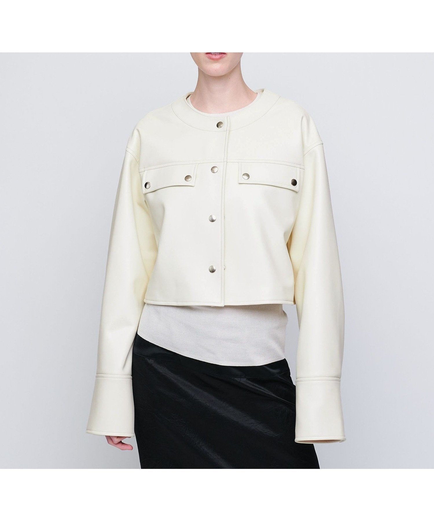 【ユナイテッドアローズ/UNITED ARROWS】のAEWEN MATOPH レザーライク フード ブルゾン インテリア・キッズ・メンズ・レディースファッション・服の通販 founy(ファニー) 　ファッション　Fashion　レディースファッション　Fashion for Women　アウター　Coat / Outerwear Collection　ブルゾンジャケット・スポーティアウター　Blouson Jackets　ショート　Short, Short Length　シンプル　Simple, Minimal　ドット　Polka Dot, Dot Pattern　バランス　Balance, Style Balance　フラップ　Flap, Flap Pocket　ブルゾン　Blouson, Bomber Jacket　ボトム　Bottoms, Lower Wear　ポケット　Pocket, Pocket Detail　アウトレット　Outlet / Clearance　OFF WHITE|ID: prp329100004889066 ipo3291000000036521179