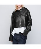 【ユナイテッドアローズ/UNITED ARROWS】のAEWEN MATOPH レザーライク フード ブルゾン 人気、トレンドファッション・服の通販 founy(ファニー) ファッション Fashion レディースファッション Fashion for Women アウター Coat / Outerwear Collection ブルゾンジャケット・スポーティアウター Blouson Jackets ショート Short, Short Length シンプル Simple, Minimal ドット Polka Dot, Dot Pattern バランス Balance, Style Balance フラップ Flap, Flap Pocket ブルゾン Blouson, Bomber Jacket ボトム Bottoms, Lower Wear ポケット Pocket, Pocket Detail アウトレット Outlet / Clearance thumbnail BLACK|ID: prp329100004889066 ipo3291000000036521181