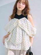 【フレイ アイディー/FRAY I.D】のニットコンビペプラムトップス 人気、トレンドファッション・服の通販 founy(ファニー) ファッション Fashion レディースファッション Fashion for Women トップス・カットソー Cut & Sew Tops ニット Knit Tops & Sweaters エアリー Airy Texture シアー Sheer, See-Through スマート Smart, Elegant ツイスト Tweed, Tweed Fabric ドッキング Docking, Mixed Material ドット Polka Dot, Dot Pattern フィット Fit, Slim Fit プリント Print, Printed Pattern ペプラム Peplum, Flared Hem リボン Ribbon, Bow thumbnail DOT[934]|ID: prp329100004889074 ipo3291000000036521392