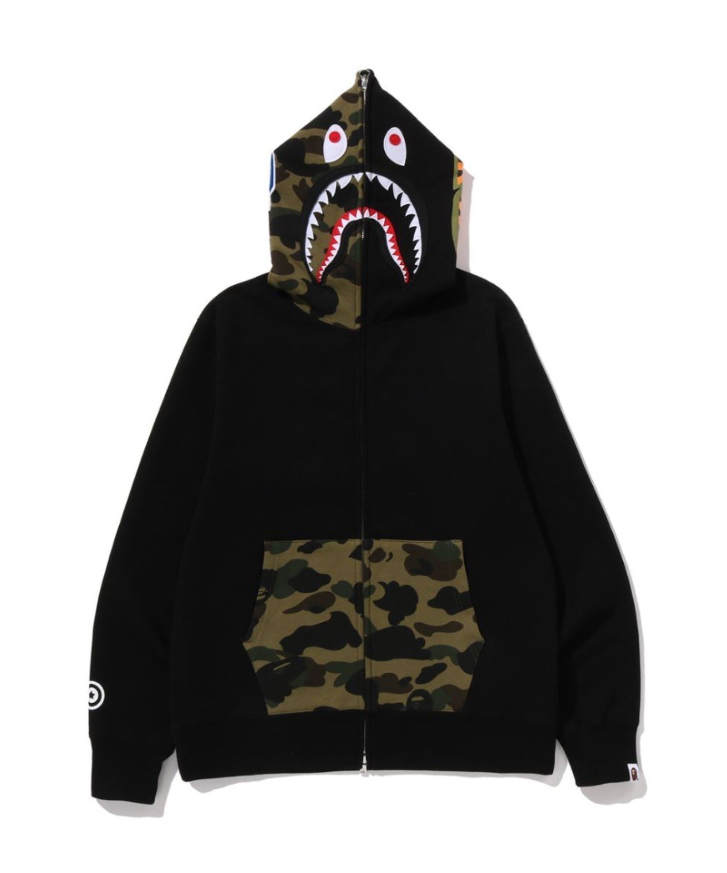 【ア ベイシング エイプ/A BATHING APE】のSHARK FULL ZIP HOODIE インテリア・キッズ・メンズ・レディースファッション・服の通販 founy(ファニー) 　ファッション　Fashion　レディースファッション　Fashion for Women　グラフィック　Graphic, Graphic Design　モチーフ　Motif, Design Theme　BLACK|ID: prp329100004889077 ipo3291000000036521428