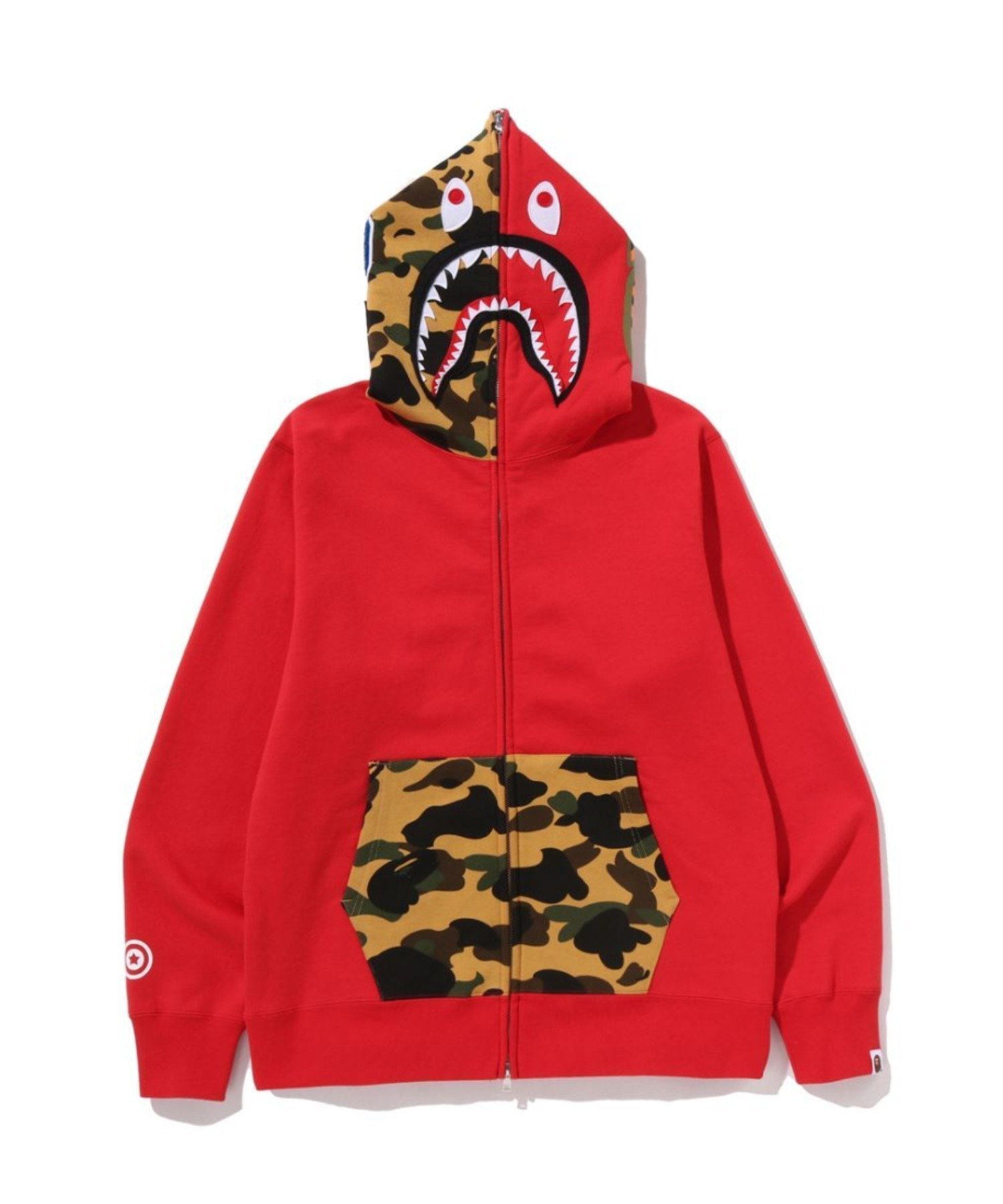 【ア ベイシング エイプ/A BATHING APE】のSHARK FULL ZIP HOODIE インテリア・キッズ・メンズ・レディースファッション・服の通販 founy(ファニー) 　ファッション　Fashion　レディースファッション　Fashion for Women　グラフィック　Graphic, Graphic Design　モチーフ　Motif, Design Theme　RED|ID: prp329100004889077 ipo3291000000036521433