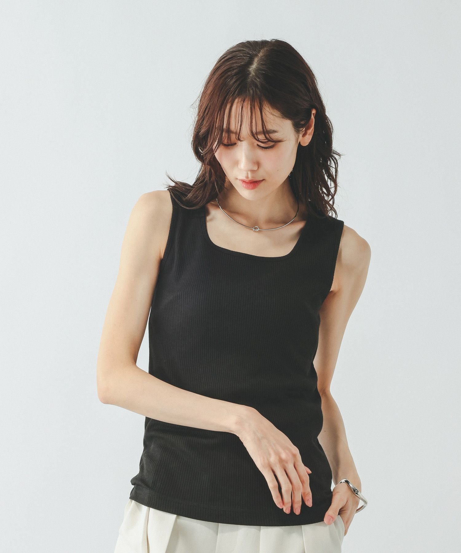 【グローバルワーク/GLOBAL WORK】のサラサラDRYスクエアタンク/636753 インテリア・キッズ・メンズ・レディースファッション・服の通販 founy(ファニー) 　ファッション　Fashion　レディースファッション　Fashion for Women　インナー　Innerwear　スクエア　Square, Square Shape　ストレッチ　Stretch, Stretchy Fabric　タンク　Tank Top, Sleeveless Top　テレコ　Ribbed, Rib Stitch　デコルテ　Décolleté, Neckline　プチプライス・低価格　Affordable / Budget Price　吸水　Absorbent, Quick-Dry　ブラック09|ID: prp329100004889082 ipo3291000000036521606