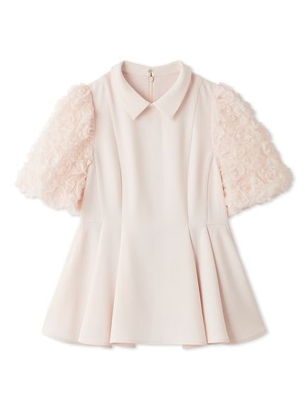 【セルフォード/CELFORD】の襟付きデザインスリーブブラウス インテリア・キッズ・メンズ・レディースファッション・服の通販 founy(ファニー) 　ファッション　Fashion　レディースファッション　Fashion for Women　トップス・カットソー　Cut & Sew Tops　シャツ・ブラウス・オフィスカジュアル　Elegant Blouses & Button-Ups　おすすめ　Recommended / Our Picks　ウェーブ　Wavy Pattern　シンプル　Simple, Minimal　スマート　Smart, Elegant　スリーブ　Sleeve, Long Sleeve / Short Sleeve　タイトスカート　Pencil Skirt, Tight Skirt　ダブル　Double, Double-Breasted　ペプラム　Peplum, Flared Hem　春　Spring　LPNK[061]|ID: prp329100004889090 ipo3291000000036521813