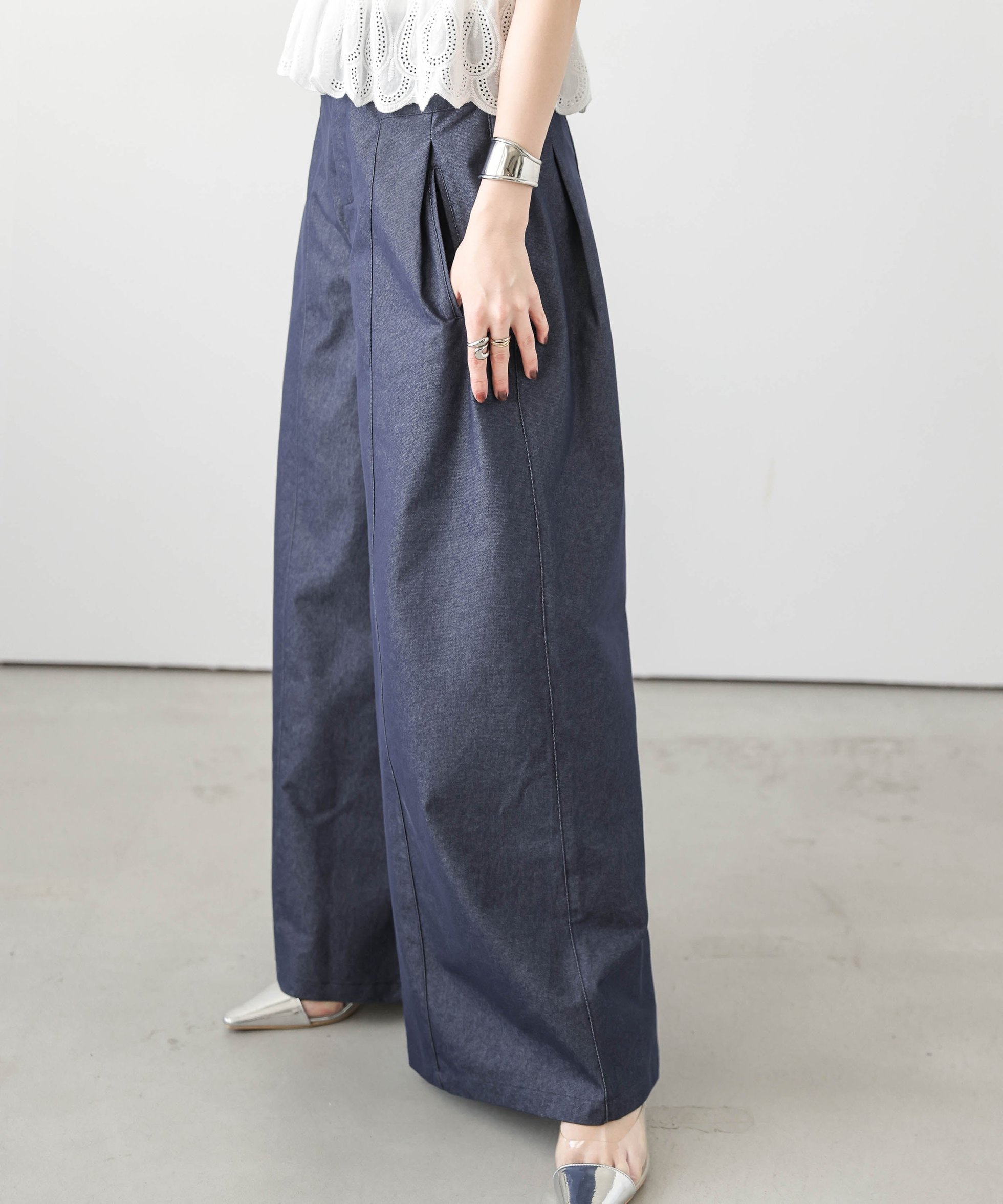 【ラジュール/Lajour】の【日本製】ワイドツイルパンツ 人気、トレンドファッション・服の通販 founy(ファニー) 　ファッション　Fashion　レディースファッション　Fashion for Women　パンツ　Pants & Trousers　ショート　Short, Short Length　センター　Center, Center Line　ツイル　Twist, Twisted Detail　トレンド　Trend, Trending Now　ポケット　Pocket, Pocket Detail　リラックス　Relax, Relaxed Fit　ロング　Long, Long-Length　ワイド　Wide, Wide Fit　おすすめ　Recommended / Our Picks　日本製　Made In Japan　エレガント 上品　Elegant　 other-1|ID: prp329100004889100 ipo3291000000036521965