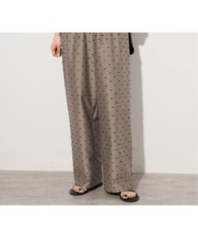 【ジャーナルスタンダード レリューム/JOURNAL STANDARD relume】のカットドビードットパンツ 人気、トレンドファッション・服の通販 founy(ファニー) ファッション Fashion レディースファッション Fashion for Women パンツ Pants & Trousers 2026年 2026 カットソー Cut and Sewn Top シンプル Simple, Minimal ドット Polka Dot, Dot Pattern リラックス Relax, Relaxed Fit エレガント 上品 Elegant |ID:prp329100004889101