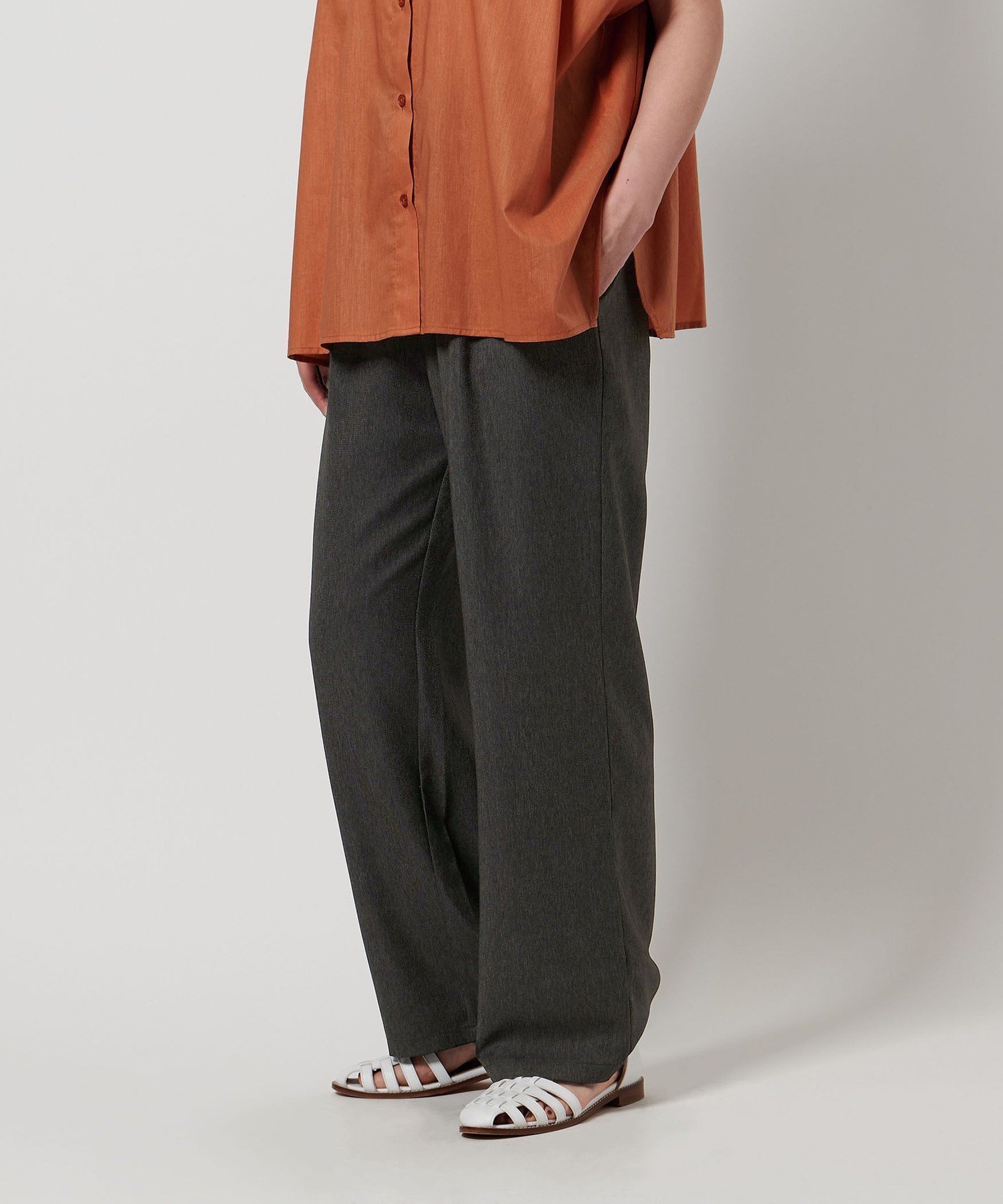 【ユナイテッドアローズ/UNITED ARROWS】のデニムライク イージーワイドパンツ A DAY IN THE LIFE インテリア・キッズ・メンズ・レディースファッション・服の通販 founy(ファニー) 　ファッション　Fashion　レディースファッション　Fashion for Women　パンツ　Pants & Trousers　洗える　Machine Washable　サマー　Summer, Summer Style　サンダル　Sandals, Summer Shoes　シャンブレー　Chambray, Denim-Like Fabric　デニム　Denim, Jeans Material　人気　Popular, Best Seller　ワイド　Wide, Wide Fit　アウトレット　Outlet / Clearance　夏　Summer　BLACK|ID: prp329100004889110 ipo3291000000036522172