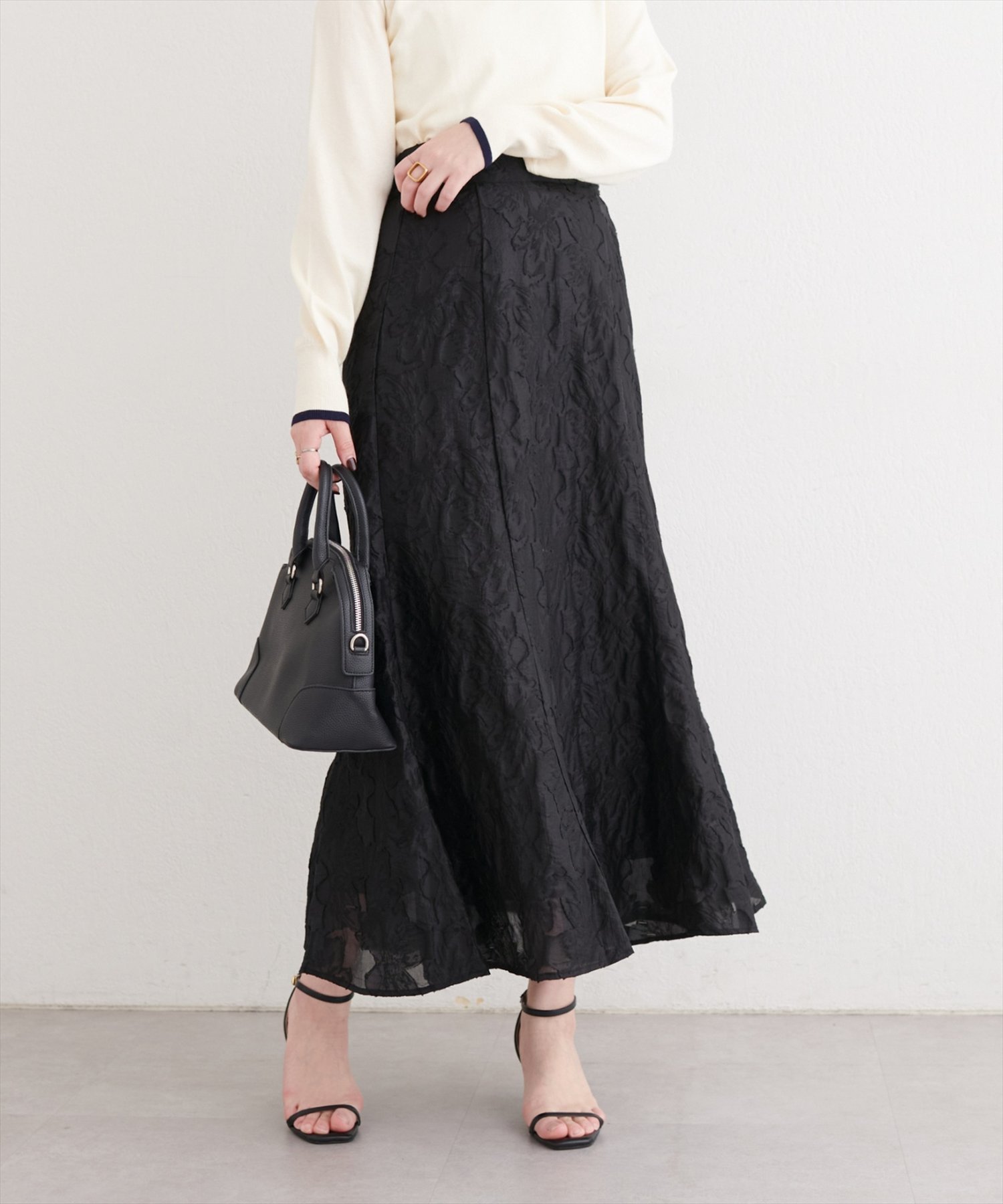 【ナチュラルクチュール/natural couture】の長さ変えられるシアージャガードスカート インテリア・キッズ・メンズ・レディースファッション・服の通販 founy(ファニー) 　ファッション　Fashion　レディースファッション　Fashion for Women　スカート　Skirts　エレガント 上品　Elegant　カットソー　Cut and Sewn Top　サンダル　Sandals, Summer Shoes　シアー　Sheer, See-Through　ジャケット　Jacket, Outerwear　スニーカー　Sneakers, Trainers　ダウン　Down, Puffer　ポケット　Pocket, Pocket Detail　ミックス　Mix, Mixed Style　リボン　Ribbon, Bow　再入荷　Restock / Back in Stock　おすすめ　Recommended / Our Picks　2026年　2026　ブラック|ID: prp329100004889112 ipo3291000000036522196