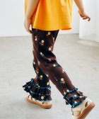 【エフオー オンラインストア/F.O.Online Store / KIDS】のWEB限定 ワッフルフリルレギンス 10分丈 人気、トレンドファッション・服の通販 founy(ファニー) ファッション Fashion キッズファッション Fashion for Kids プリント Print, Printed Pattern レギンス Leggings, Stretch Pants thumbnail ブラウン|ID: prp329100004889944 ipo3291000000036539949