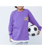 【デビロック/devirock / KIDS】の綿100% お洗濯してもよれにくい ビッグシルエット袖リブ ワンポイント刺繍 26SS 人気、トレンドファッション・服の通販 founy(ファニー) ファッション Fashion キッズファッション Fashion for Kids インナー Innerwear トレンド Trend, Trending Now ビッグ Big, Oversized リラックス Relax, Relaxed Fit ロング Long, Long-Length ワンポイント One Point, Statement Accent おすすめ Recommended / Our Picks 2026年 2026 thumbnail 030-ロゴ2-バイオレット|ID: prp329100004889995 ipo3291000000036540112