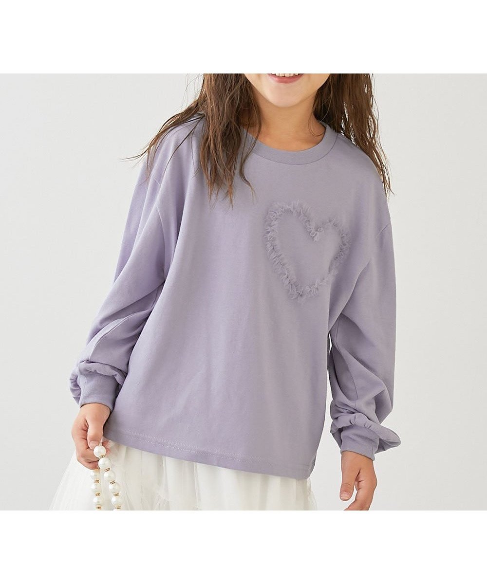 【デビロック/devirock / KIDS】のえらべるチュールモチーフ 長袖Tシャツ 子供服 キッズ 女の子 ロンT 26SS インテリア・キッズ・メンズ・レディースファッション・服の通販 founy(ファニー) 　ファッション　Fashion　キッズファッション　Fashion for Kids　チュール　Tulip, Tulip Motif　デニム　Denim, Jeans Material　長袖　Long Sleeve, Full Sleeve　ワイド　Wide, Wide Fit　おすすめ　Recommended / Our Picks　2026年　2026　006-ハート-Gブルー|ID: prp329100004890004 ipo3291000000036540191