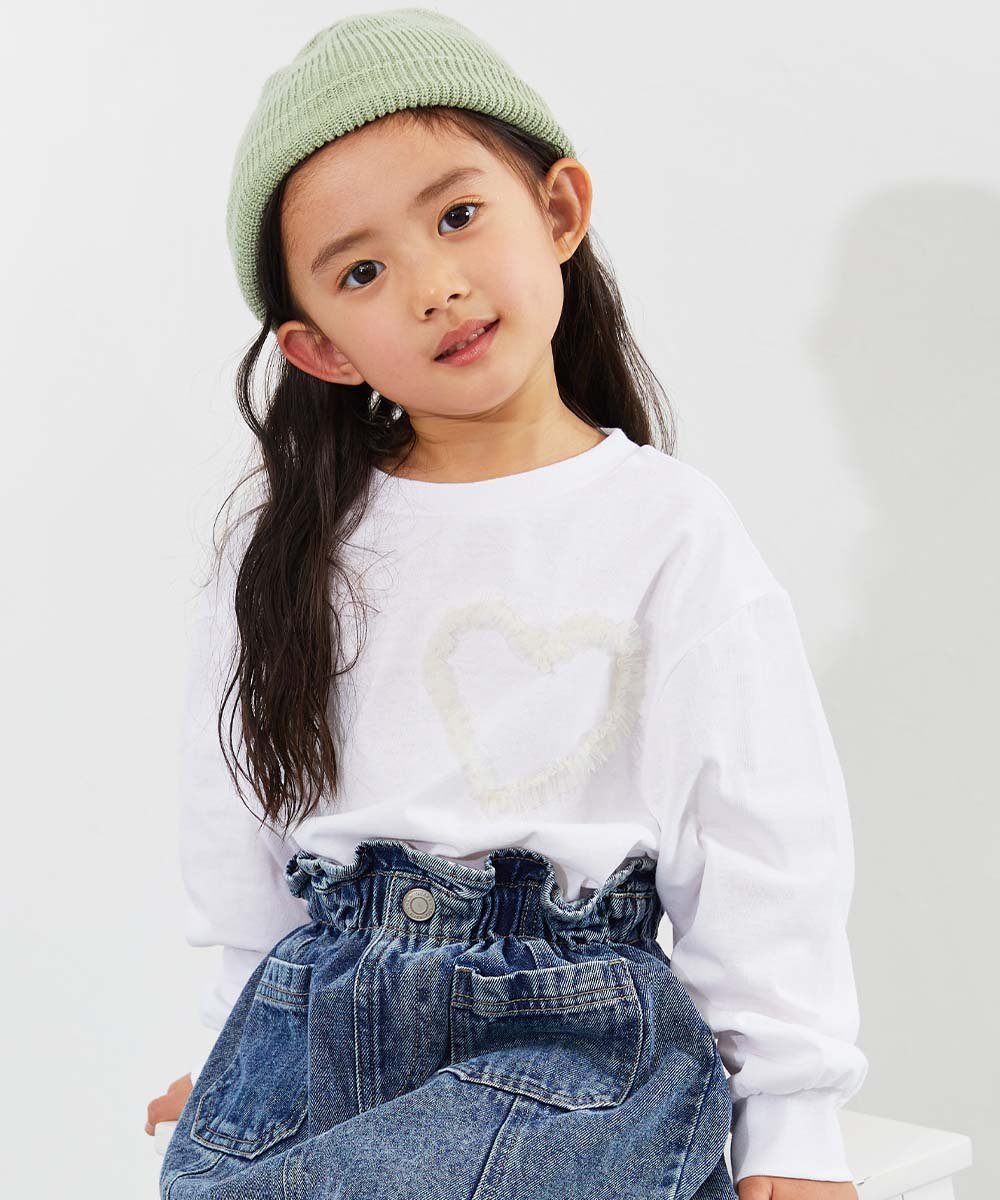 【デビロック/devirock / KIDS】のえらべるチュールモチーフ 長袖Tシャツ 子供服 キッズ 女の子 ロンT 26SS インテリア・キッズ・メンズ・レディースファッション・服の通販 founy(ファニー) 　ファッション　Fashion　キッズファッション　Fashion for Kids　チュール　Tulip, Tulip Motif　デニム　Denim, Jeans Material　長袖　Long Sleeve, Full Sleeve　ワイド　Wide, Wide Fit　おすすめ　Recommended / Our Picks　2026年　2026　001-ホワイト|ID: prp329100004890004 ipo3291000000036540213