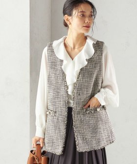 【シップス フォー ウィメン/SHIPS】のトライスピン 杢 ツイード カラーレス ジレ(セレモニー対応可) 人気、トレンドファッション・服の通販 founy(ファニー) ファッション Fashion レディースファッション Fashion for Women アウター Coat / Outerwear Collection トップス・カットソー Cut & Sew Tops ベスト&ジレ / 重ね着スタイル Vests & Gilets アクセサリー Fashion Accessories インナー Innerwear ダウン Down, Puffer ツイード Twill, Twill Weave デニム Denim, Jeans Material フリンジ Fringe, Tassel ボトム Bottoms, Lower Wear ポケット Pocket, Pocket Detail 別注 Limited Edition, Custom Order おすすめ Recommended / Our Picks セレモニー Ceremony 入学式 Entrance Ceremony 卒業式 Graduation Ceremony 2026年 2026 |ID:prp329100004890015
