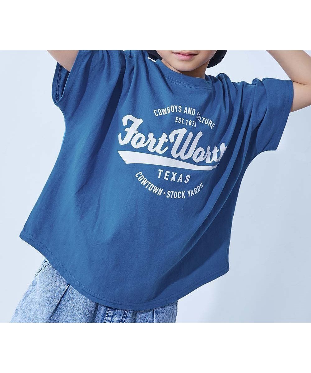 【デビロック/devirock / KIDS】の綿100% デビラボ スーパーBIGシルエット プリント半袖Tシャツ 子供服 キッズ 26SS インテリア・キッズ・メンズ・レディースファッション・服の通販 founy(ファニー) 　ファッション　Fashion　キッズファッション　Fashion for Kids　トレンド　Trend, Trending Now　プリント　Print, Printed Pattern　ベーシック　Basic, Essential　半袖　Short Sleeve, Half Sleeve　おすすめ　Recommended / Our Picks　夏　Summer　2026年　2026　003-ロゴ-クラシックブルー|ID: prp329100004890031 ipo3291000000036540684