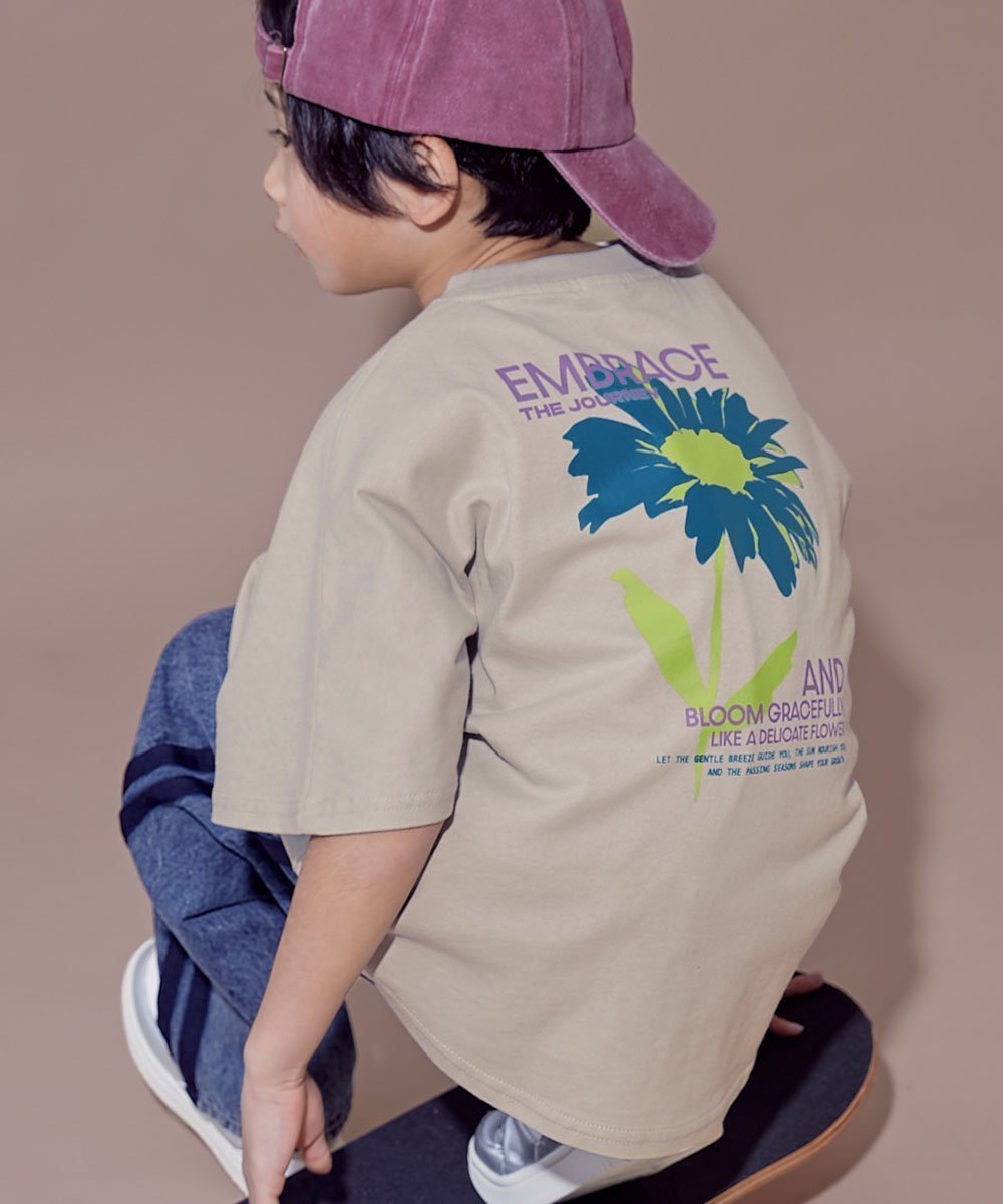 【デビロック/devirock / KIDS】の綿100% デビラボ スーパーBIGシルエット プリント半袖Tシャツ 子供服 キッズ 26SS インテリア・キッズ・メンズ・レディースファッション・服の通販 founy(ファニー) 　ファッション　Fashion　キッズファッション　Fashion for Kids　トレンド　Trend, Trending Now　プリント　Print, Printed Pattern　ベーシック　Basic, Essential　半袖　Short Sleeve, Half Sleeve　おすすめ　Recommended / Our Picks　夏　Summer　2026年　2026　013-フラワー-Lグレー|ID: prp329100004890031 ipo3291000000036540713