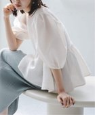 【ノーブル / スピック&スパン/NOBLE / Spick & Span】の《WEB限定追加 》【洗える】シアーノイズジャガードブラウス 人気、トレンドファッション・服の通販 founy(ファニー) ファッション Fashion レディースファッション Fashion for Women トップス・カットソー Cut & Sew Tops シャツ・ブラウス・オフィスカジュアル Elegant Blouses & Button-Ups スリーブ Sleeve, Long Sleeve / Short Sleeve フレア Flare, Flared ペプラム Peplum, Flared Hem 再入荷 Restock / Back in Stock 夏 Summer 春 Spring S/S・春夏 SS, Spring/Summer, Warm Season 洗える Machine Washable thumbnail ホワイト A|ID: prp329100004890100 ipo3291000000036541717