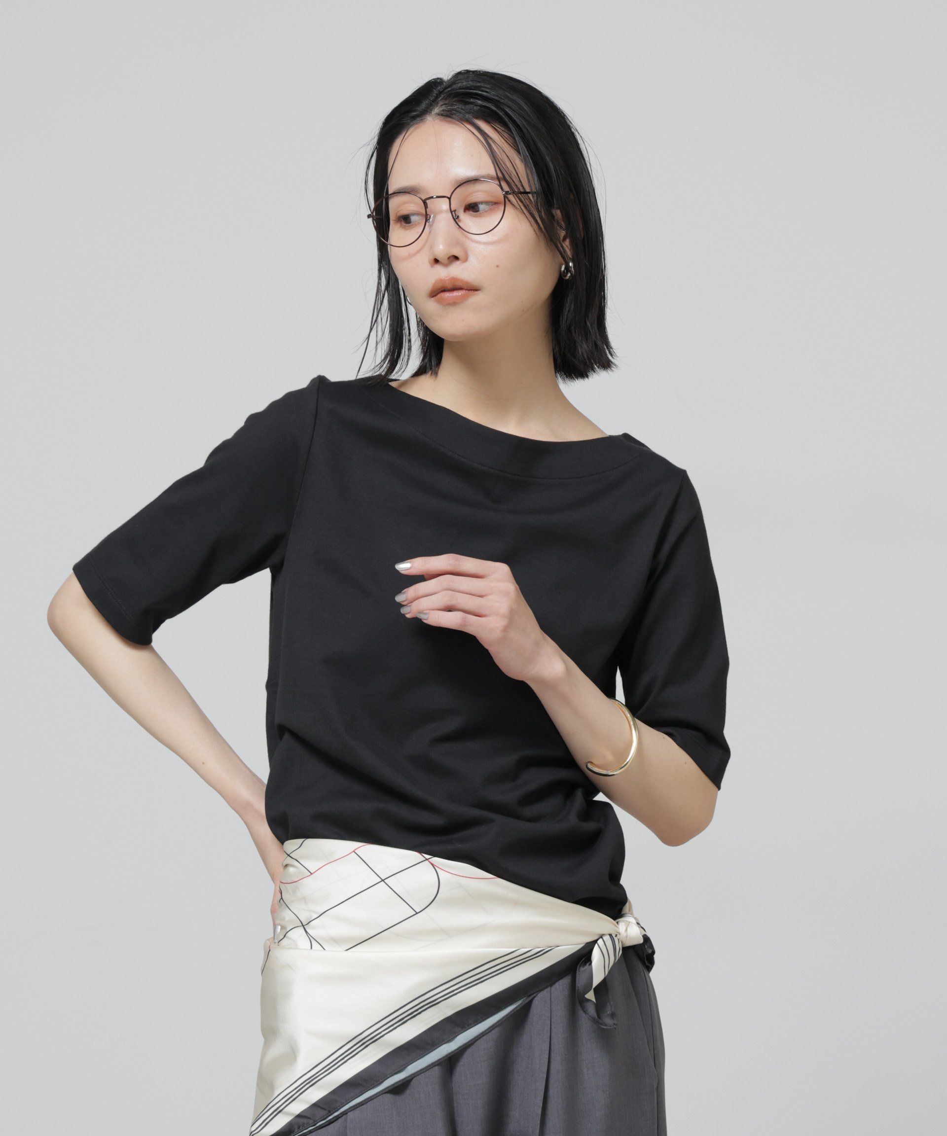 【ナノ ユニバース/nano universe】のAnti Soaked 汗染み防止ボートネックTシャツ 人気、トレンドファッション・服の通販 founy(ファニー) 　ファッション　Fashion　レディースファッション　Fashion for Women　トップス・カットソー　Cut & Sew Tops　シャツ・ブラウス・オフィスカジュアル　Elegant Blouses & Button-Ups　ロングTシャツ・Tシャツ　Longline T-Shirts & Tees　今季　This Season, Current Season　吸水　Absorbent, Quick-Dry　定番　Standard, Basic Item　人気　Popular, Best Seller　再入荷　Restock / Back in Stock　2026年　2026　 other-1|ID: prp329100004890101 ipo3291000000036541737