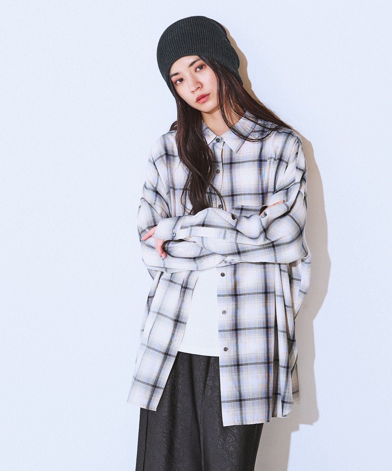 【ジーナシス/JEANASiS】のアソートチェックシャツLS インテリア・キッズ・メンズ・レディースファッション・服の通販 founy(ファニー) 　ファッション　Fashion　レディースファッション　Fashion for Women　トップス・カットソー　Cut & Sew Tops　シャツ・ブラウス・オフィスカジュアル　Elegant Blouses & Button-Ups　インナー　Innerwear　秋　Autumn　シンプル　Simple, Minimal　チェック　Check, Plaid, Tartan　トレンド　Trend, Trending Now　定番　Standard, Basic Item　ワイド　Wide, Wide Fit　おすすめ　Recommended / Our Picks　ホワイト系その他|ID: prp329100004890129 ipo3291000000036542019